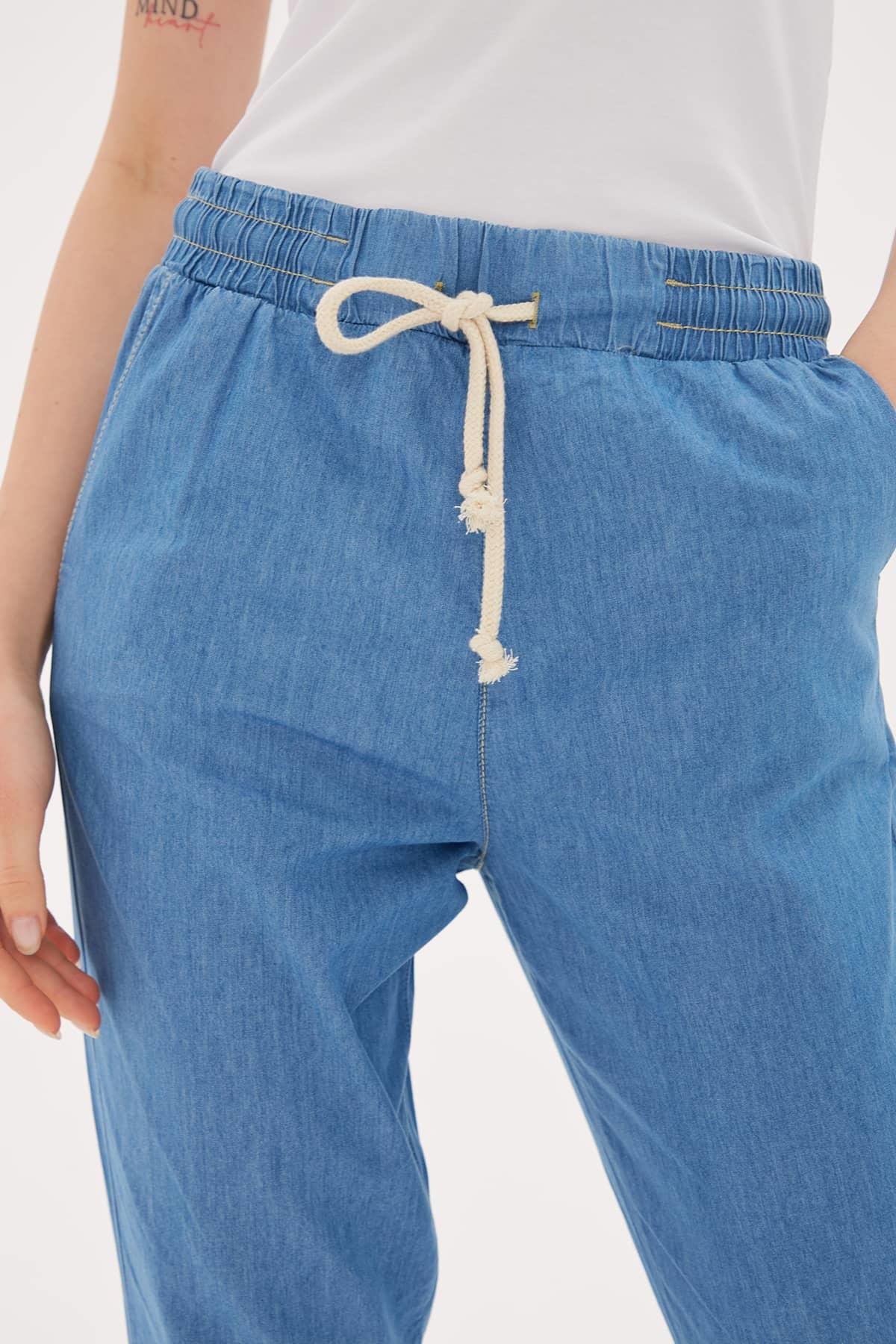 Beli Lastikli Denim Pantolon A.Mavi | Fashion Friends