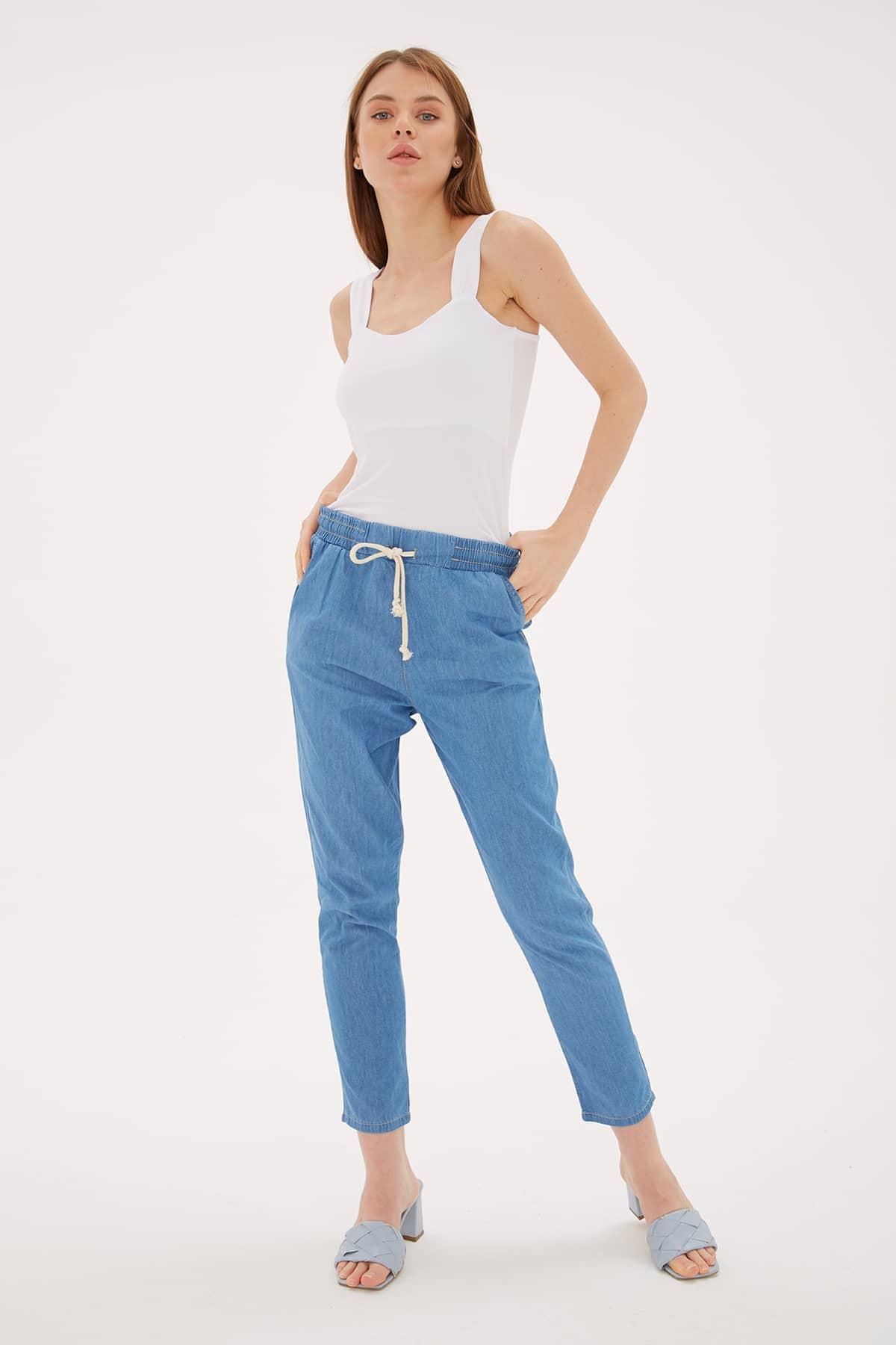 Beli Lastikli Denim Pantolon A.Mavi | Fashion Friends