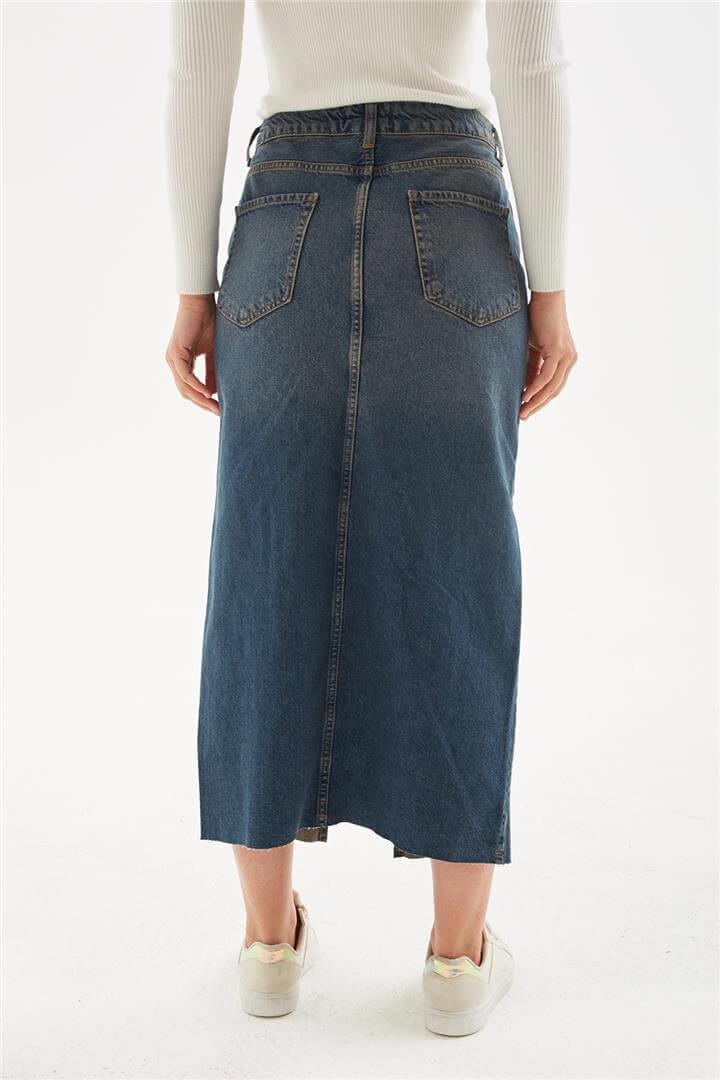 Denim Midi Etek K.Mavi | Fashion Friends