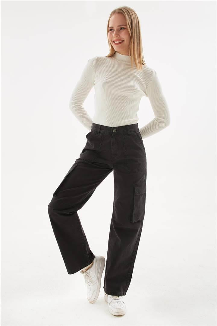 Kargo Cep Pantolon Antrasit | Fashion Friends