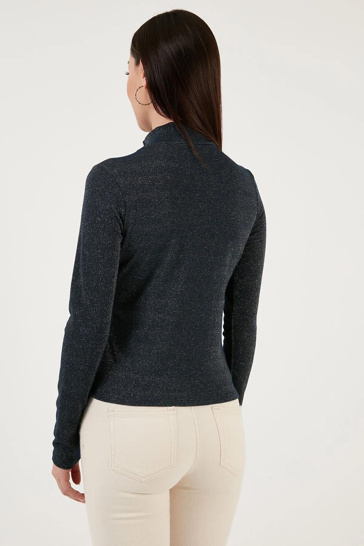 Simli Bluz Siyah | Fashion Friends