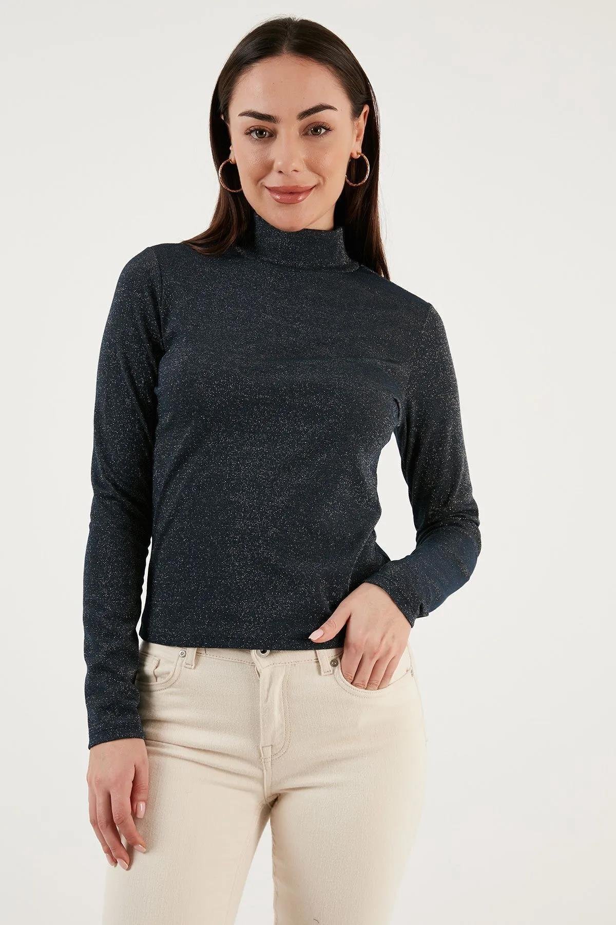 Simli Bluz Siyah | Fashion Friends