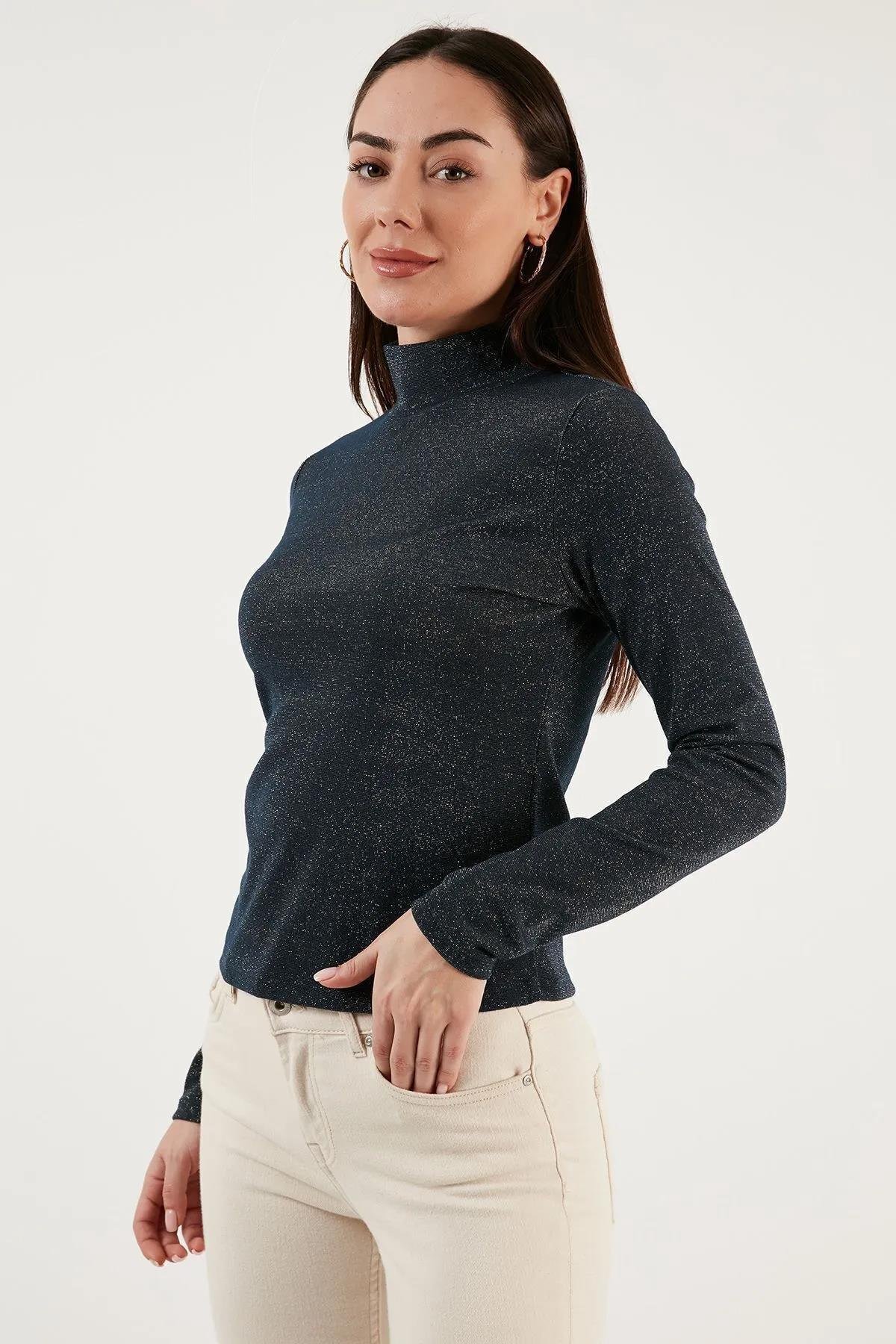 Simli Bluz Siyah | Fashion Friends