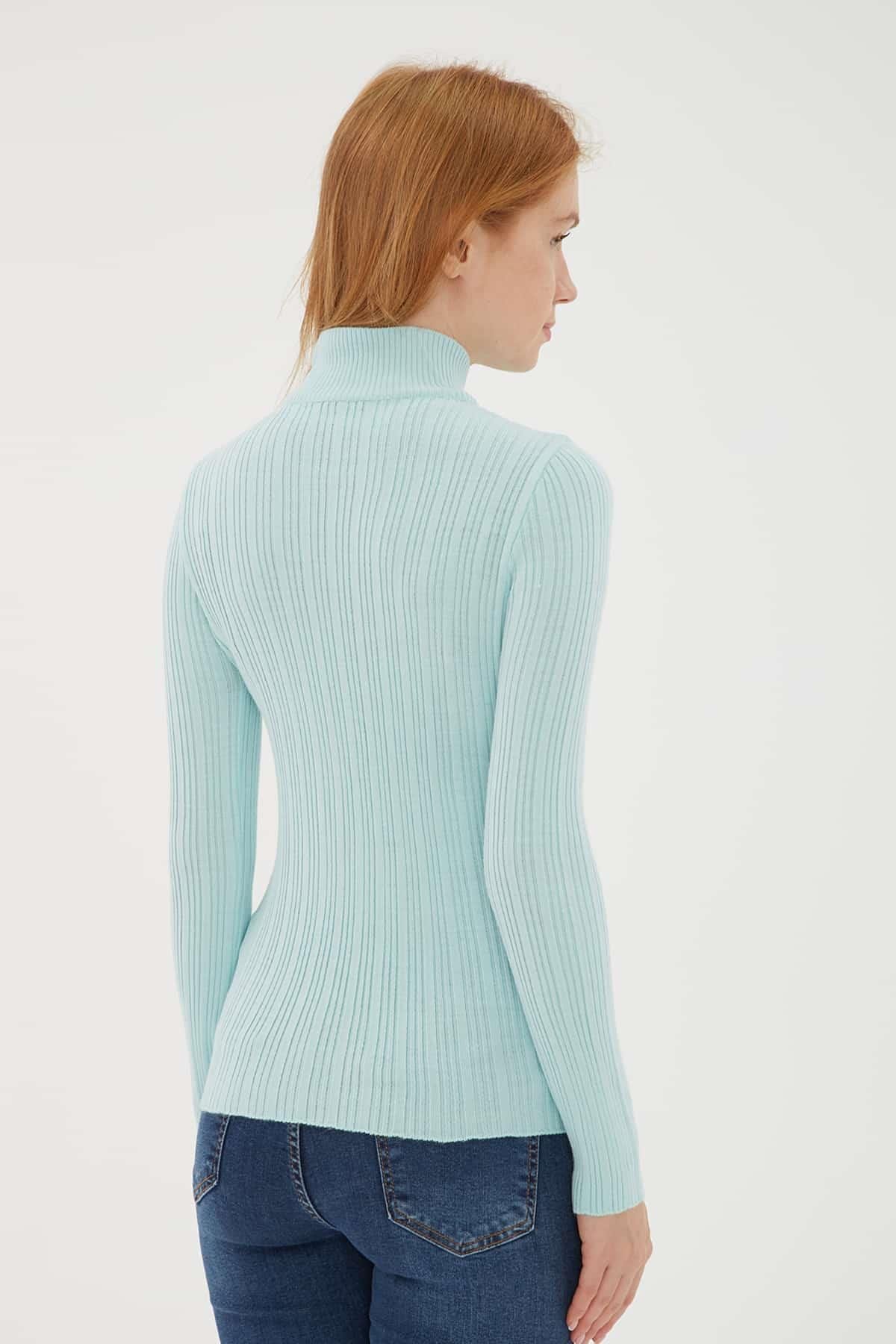 Yarım Balıkçı Kazak Mint | Fashion Friends