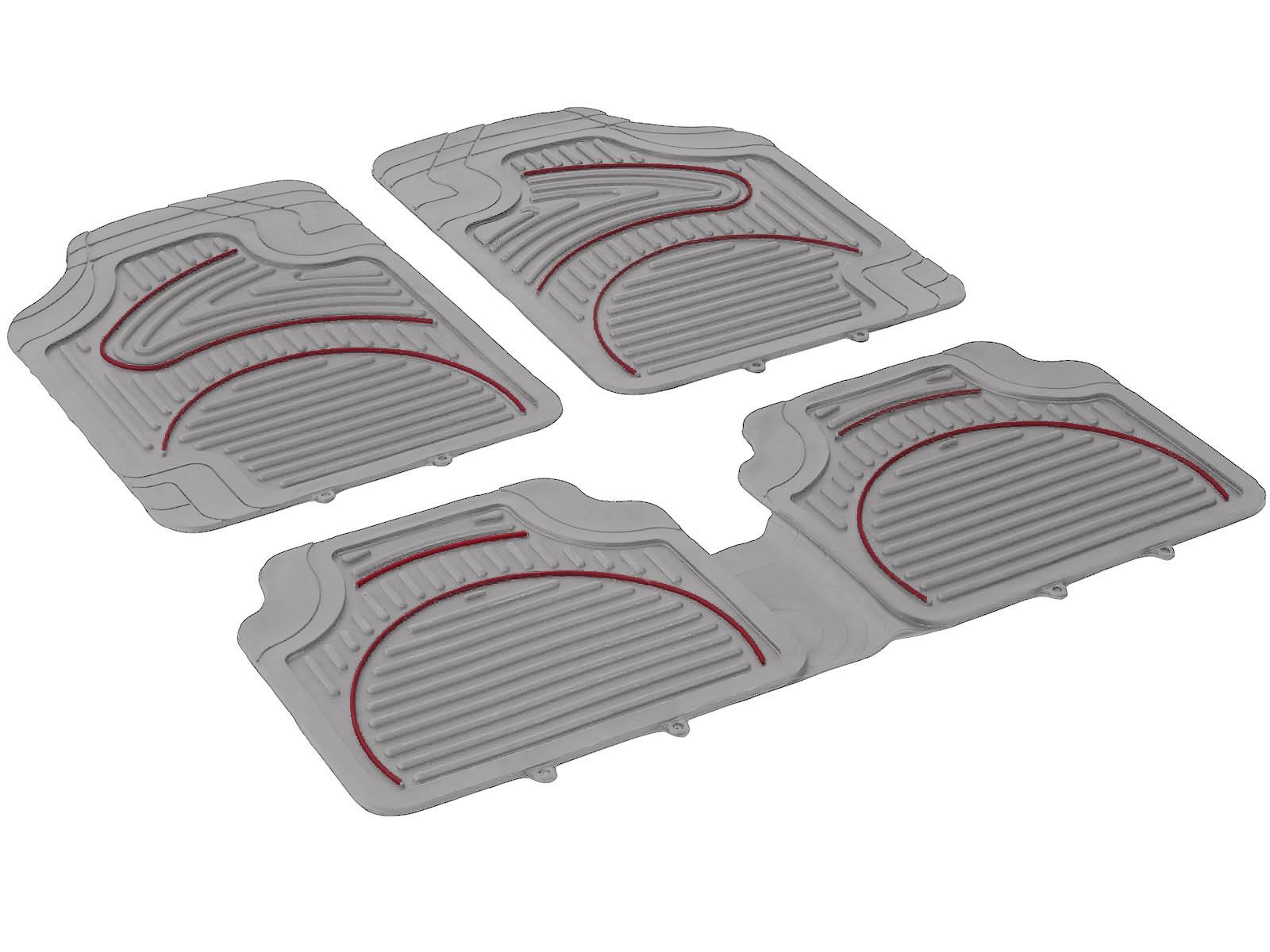 IMAGEÜNİVERSAL UYUMLU KAUÇUK OTO PASPASLARIIMAGE SPORT ŞERİTLİ (TÜM MODELLER) ÜNİVERSALKAUÇUK PASPAS GRİ / KIRMIZI ŞERİTLİ