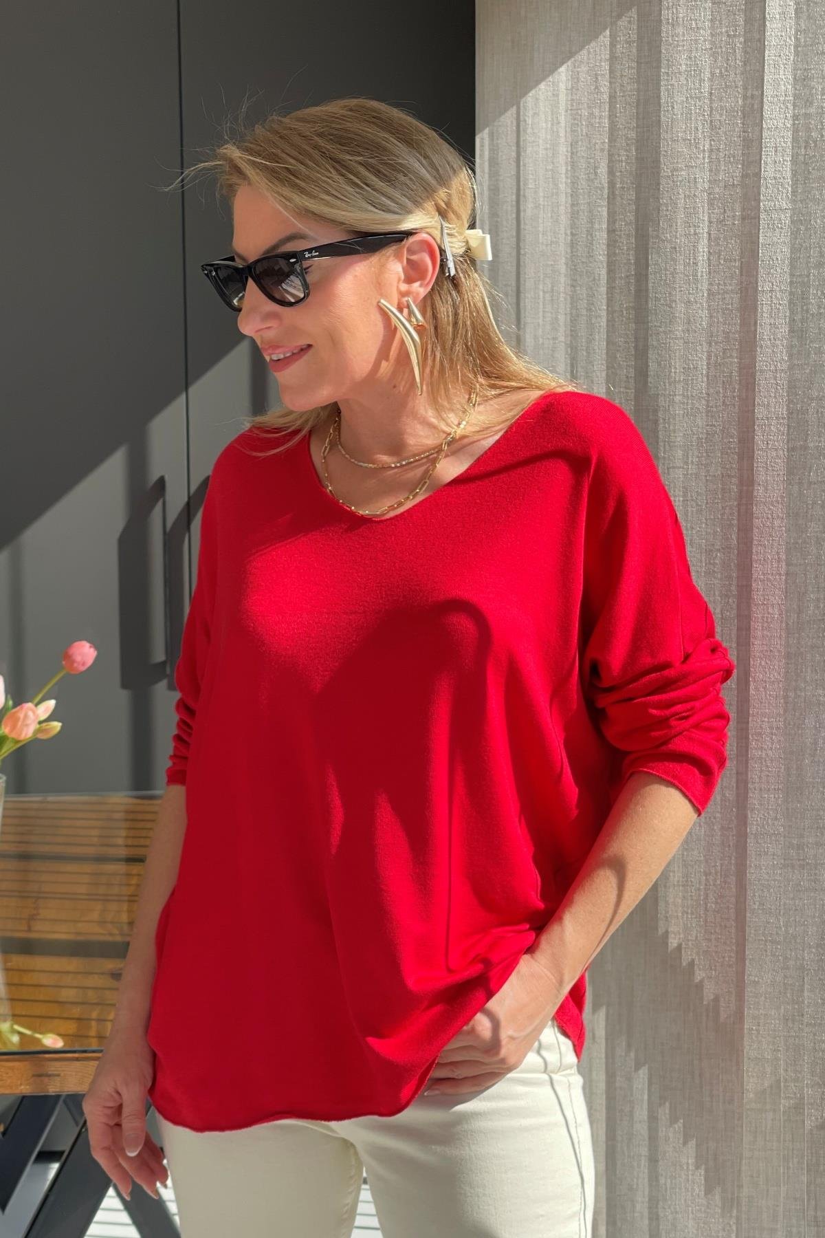 Angora Kırmızı Bluz