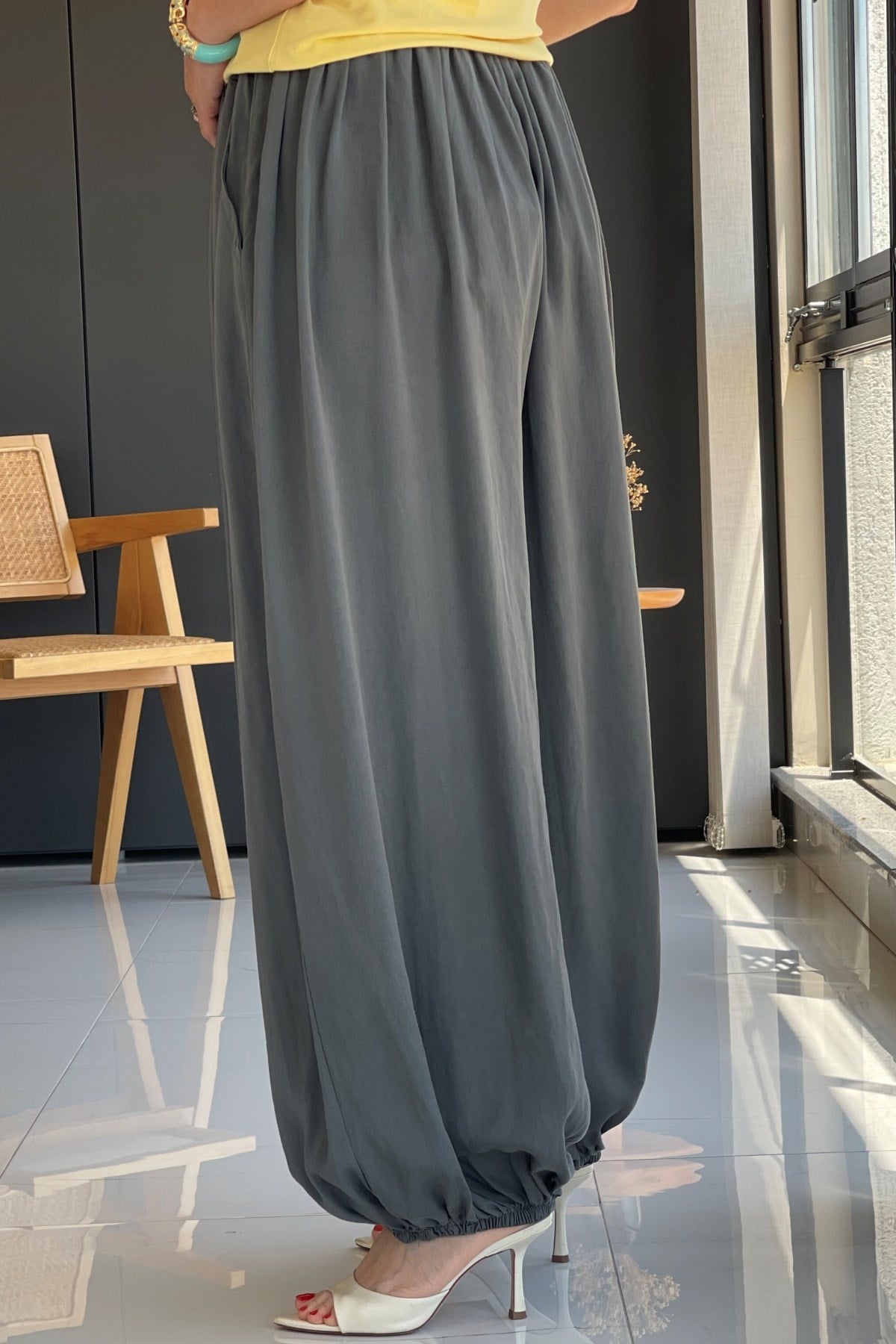 Antrasit Şalvar Model İthal Pantolon