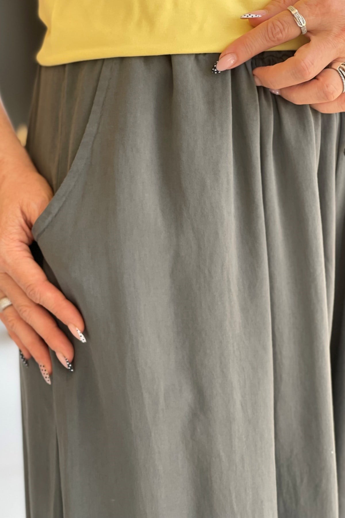 Antrasit Şalvar Model İthal Pantolon