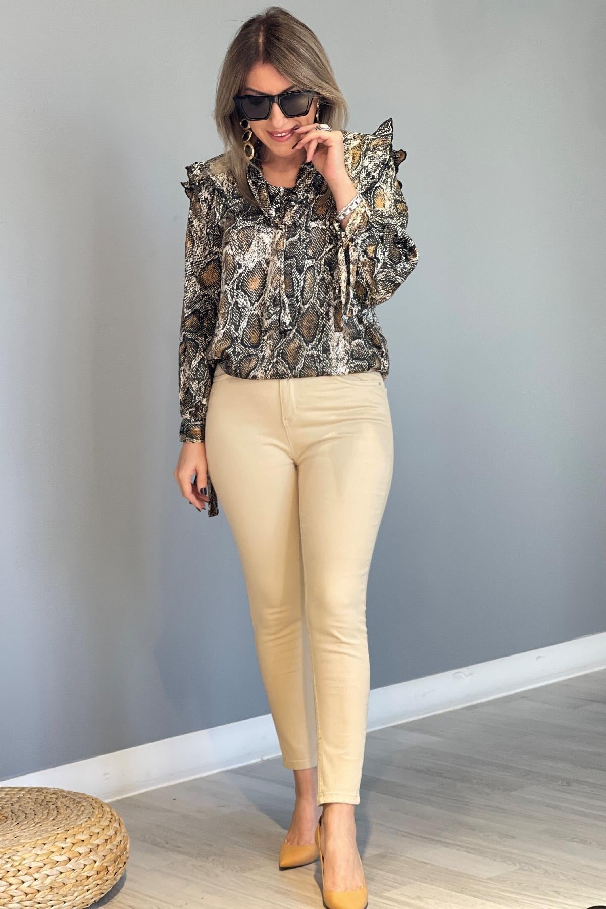 Bej Skinny Jean