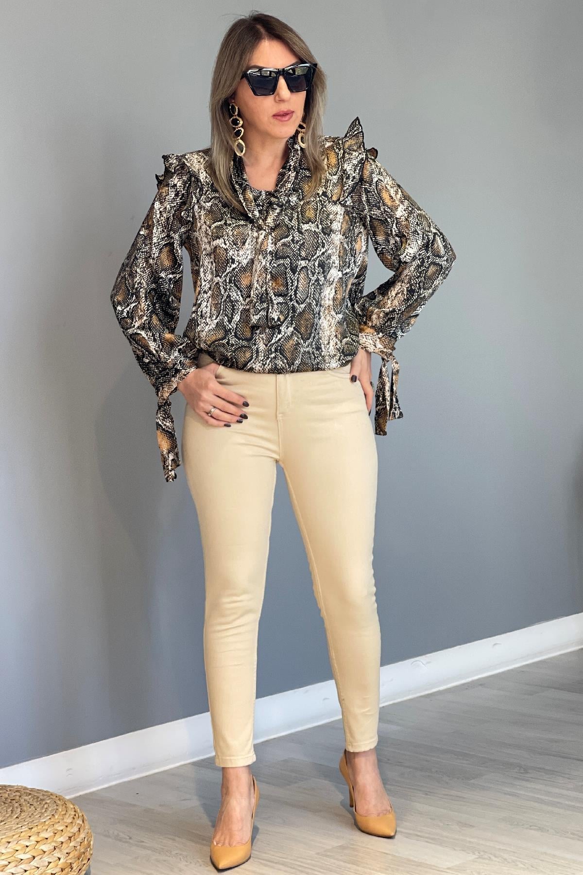 Bej Skinny Jean