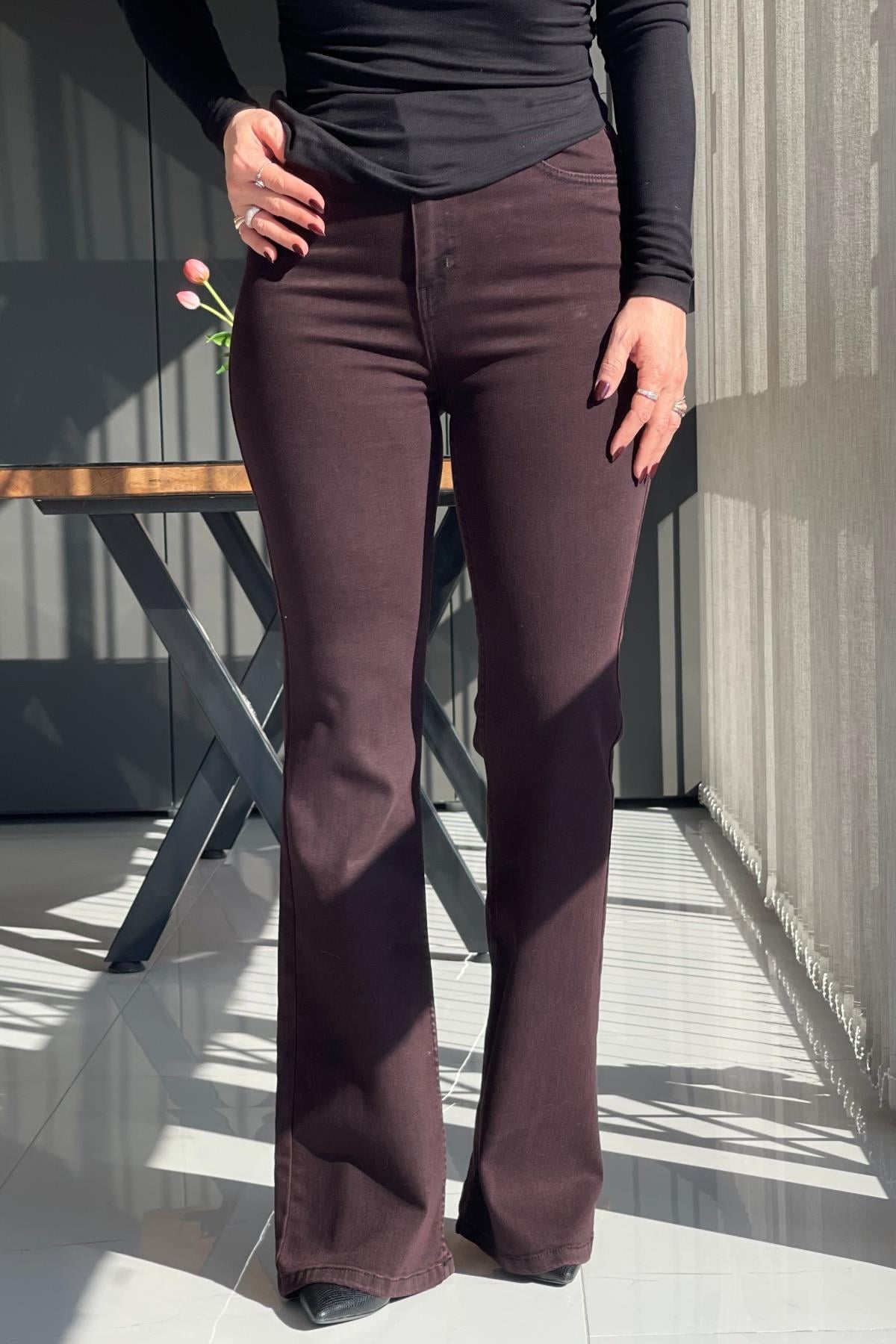 Bordo İspanyol Paça Jean