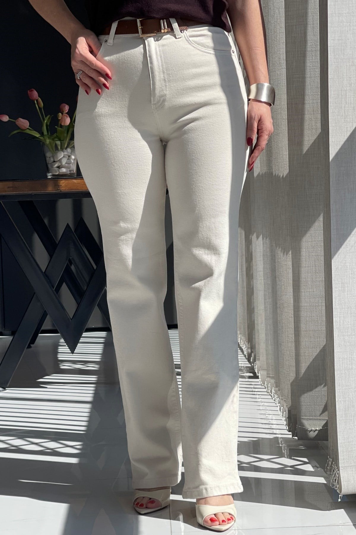Boru Paça Bej Jean