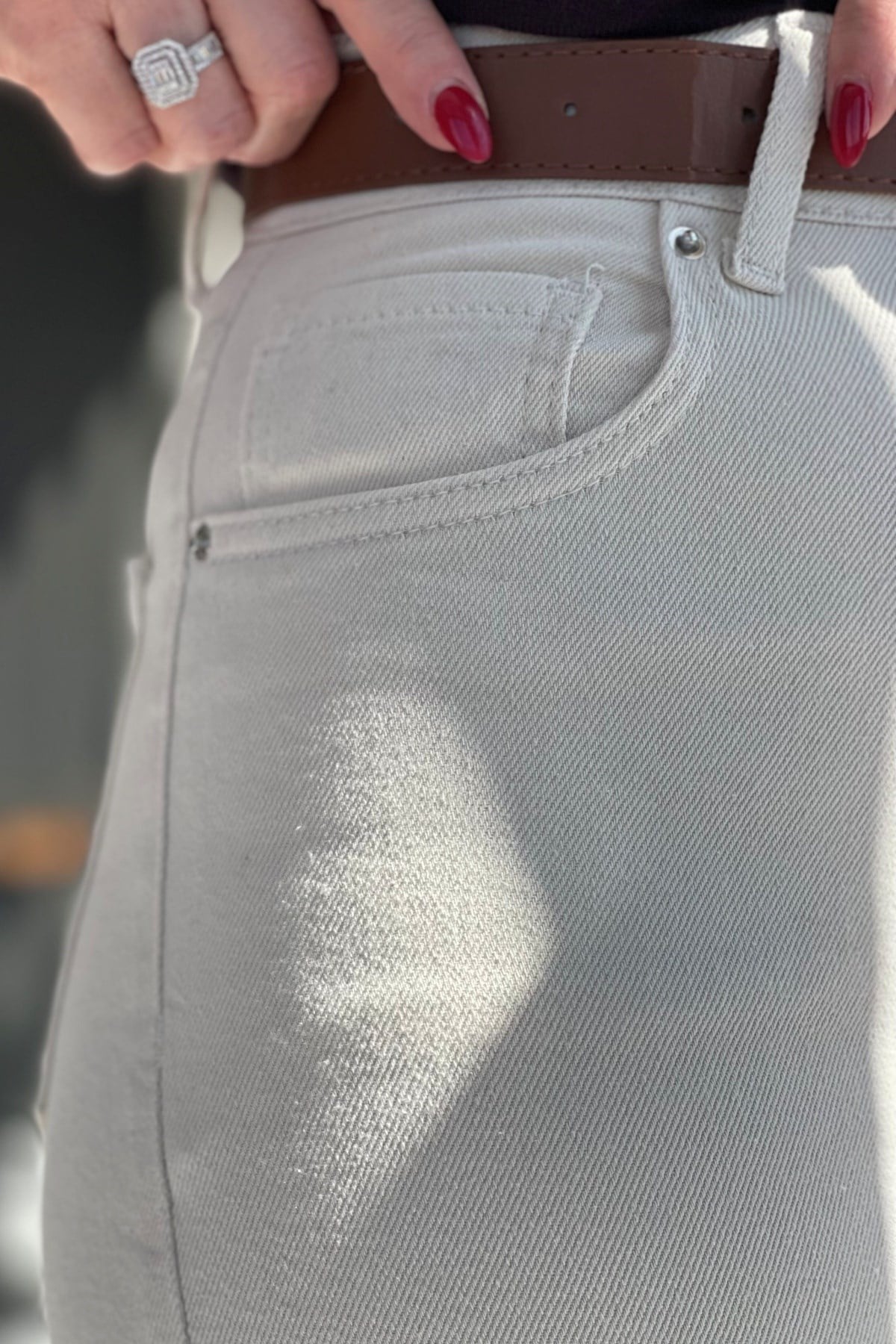 Boru Paça Bej Jean