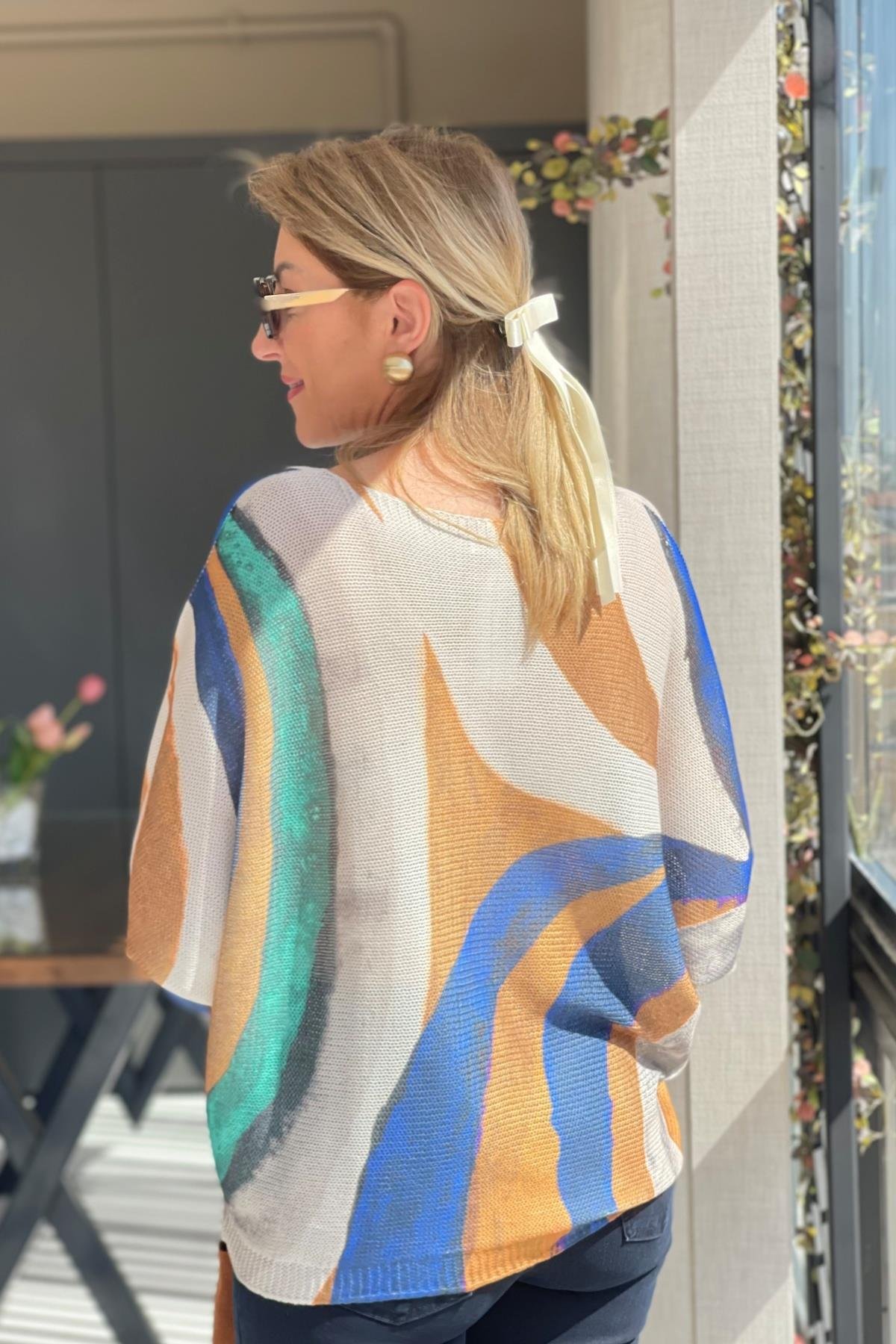 Cappuccıno Karışık Model Triko Bluz