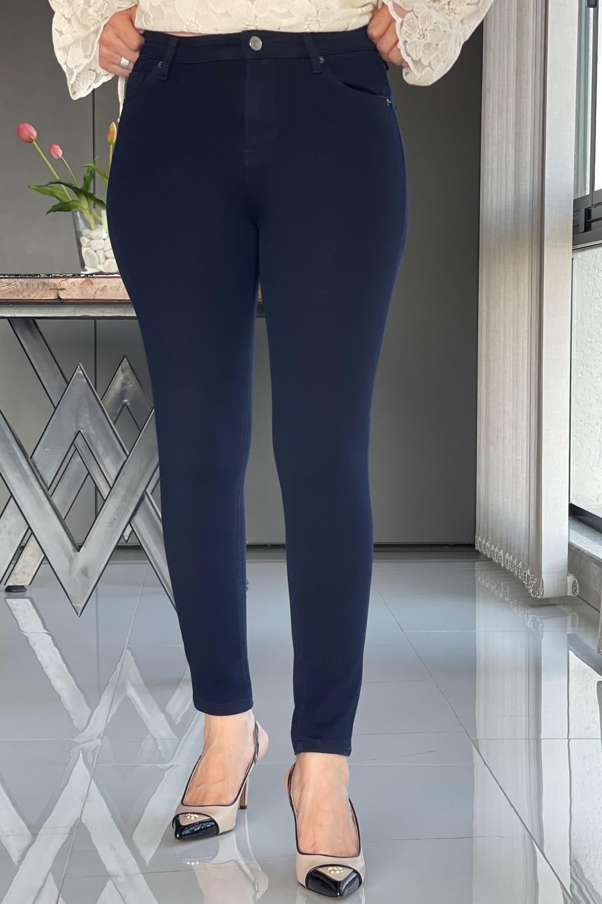 Dar Paça Full Likra Lacivert Jean