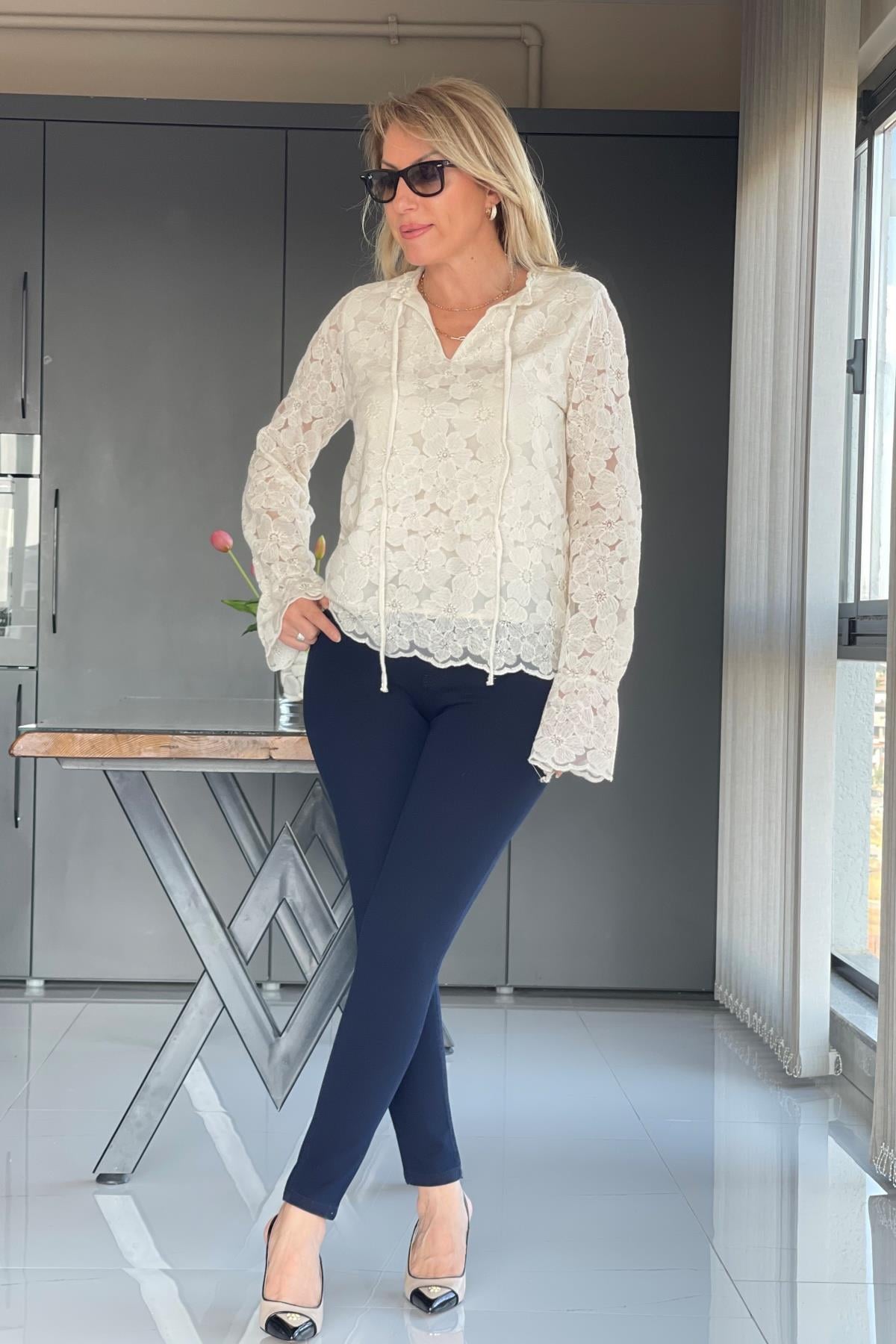 Dar Paça Full Likra Lacivert Jean
