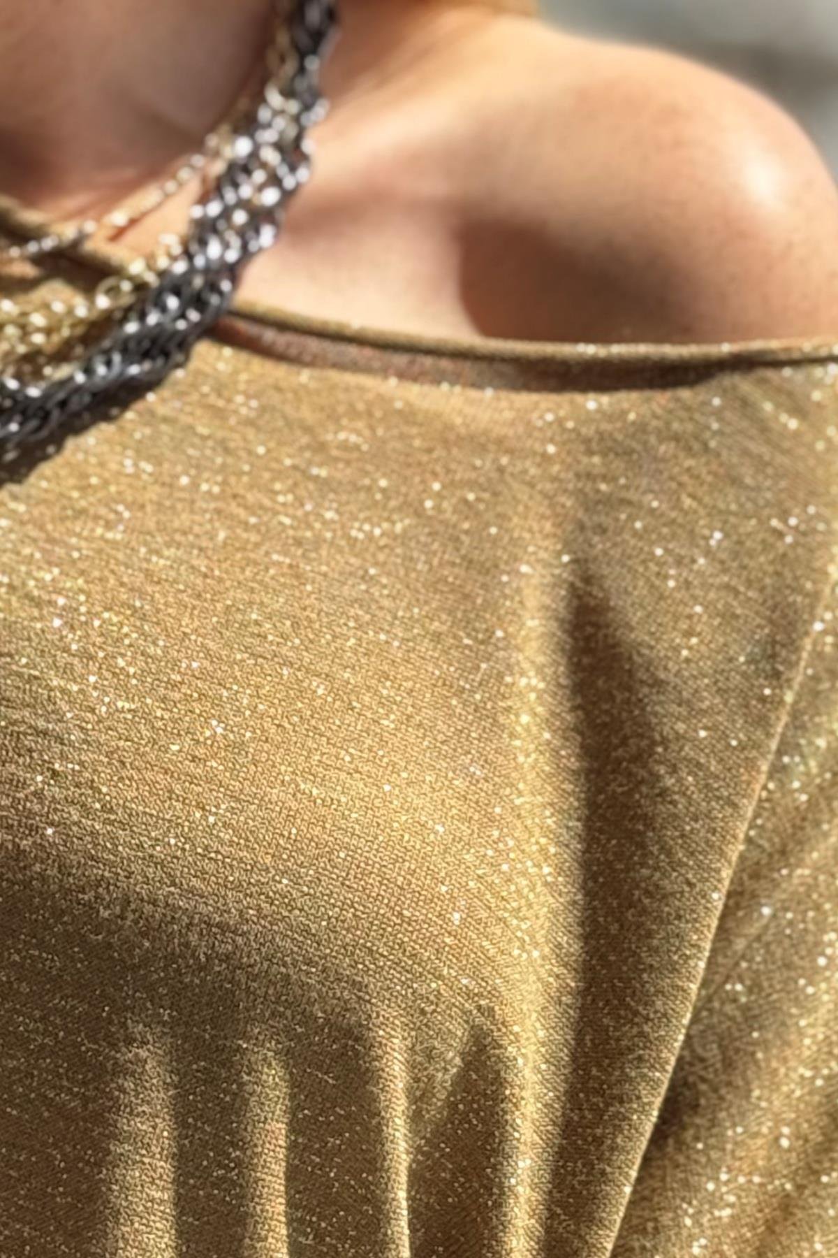Gold Sim Detay Bluz