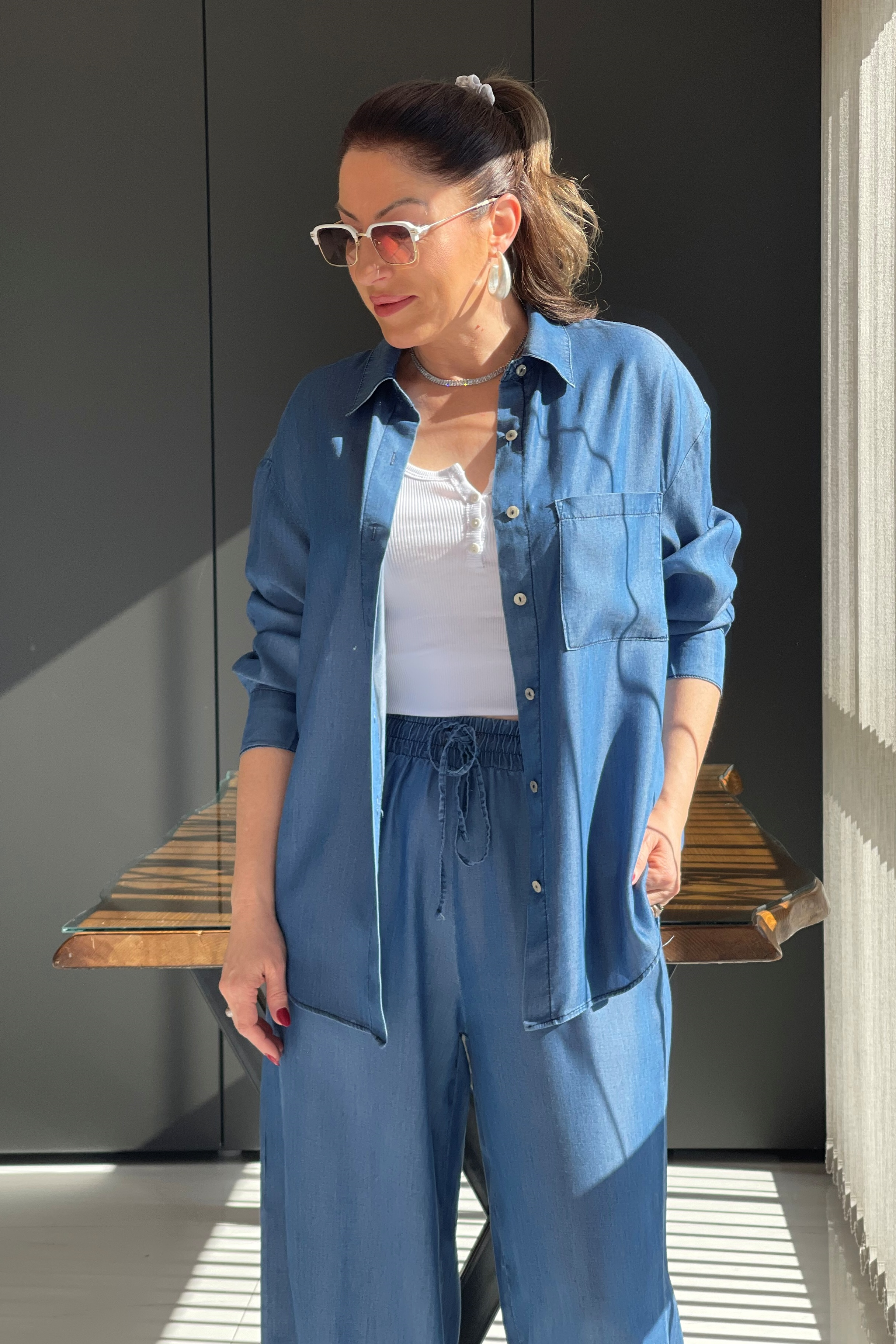 Gömlek Pantolon Denim Takım