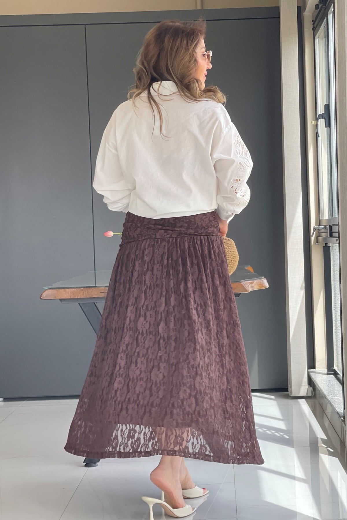 Güpür Model Kahve Etek
