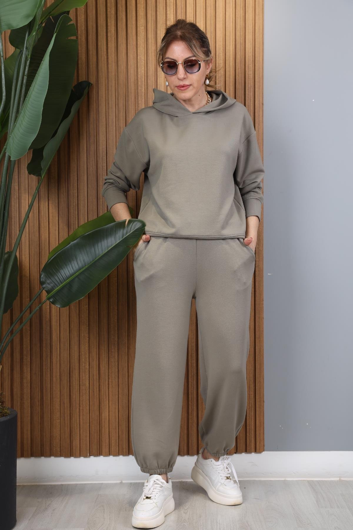 Haki Sweat Pantolon Eşorfman Takım
