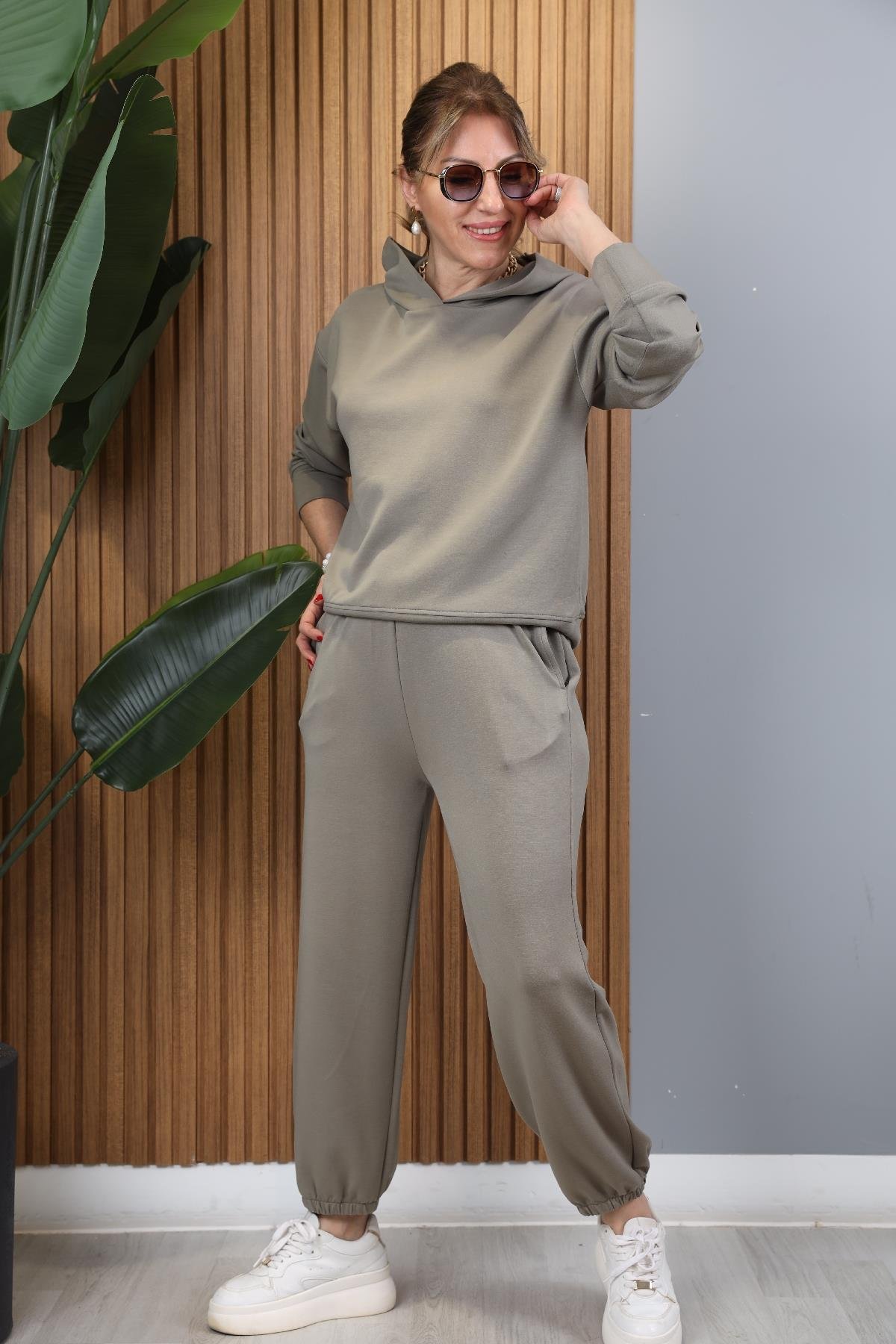 Haki Sweat Pantolon Eşorfman Takım