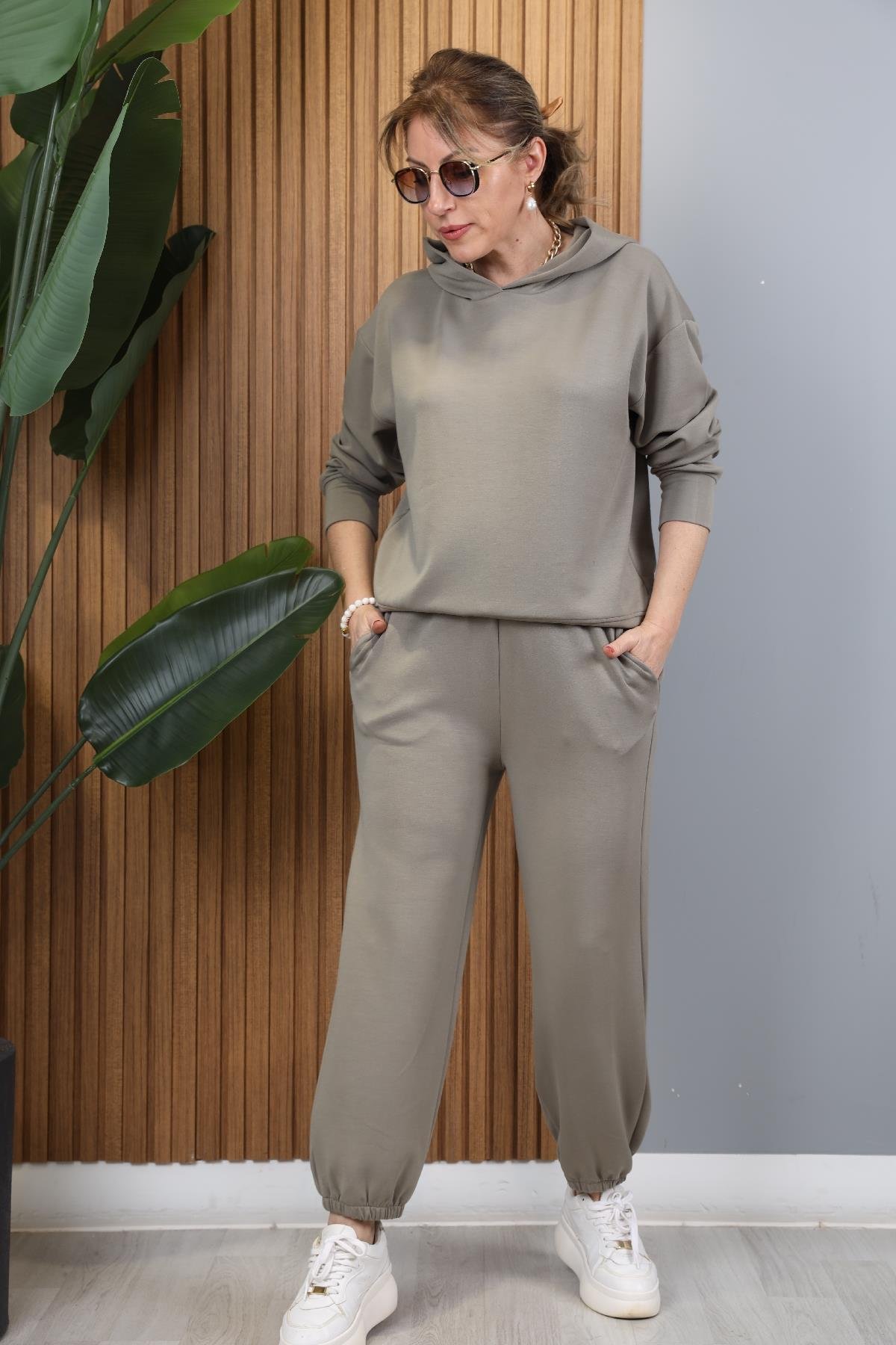 Haki Sweat Pantolon Eşorfman Takım