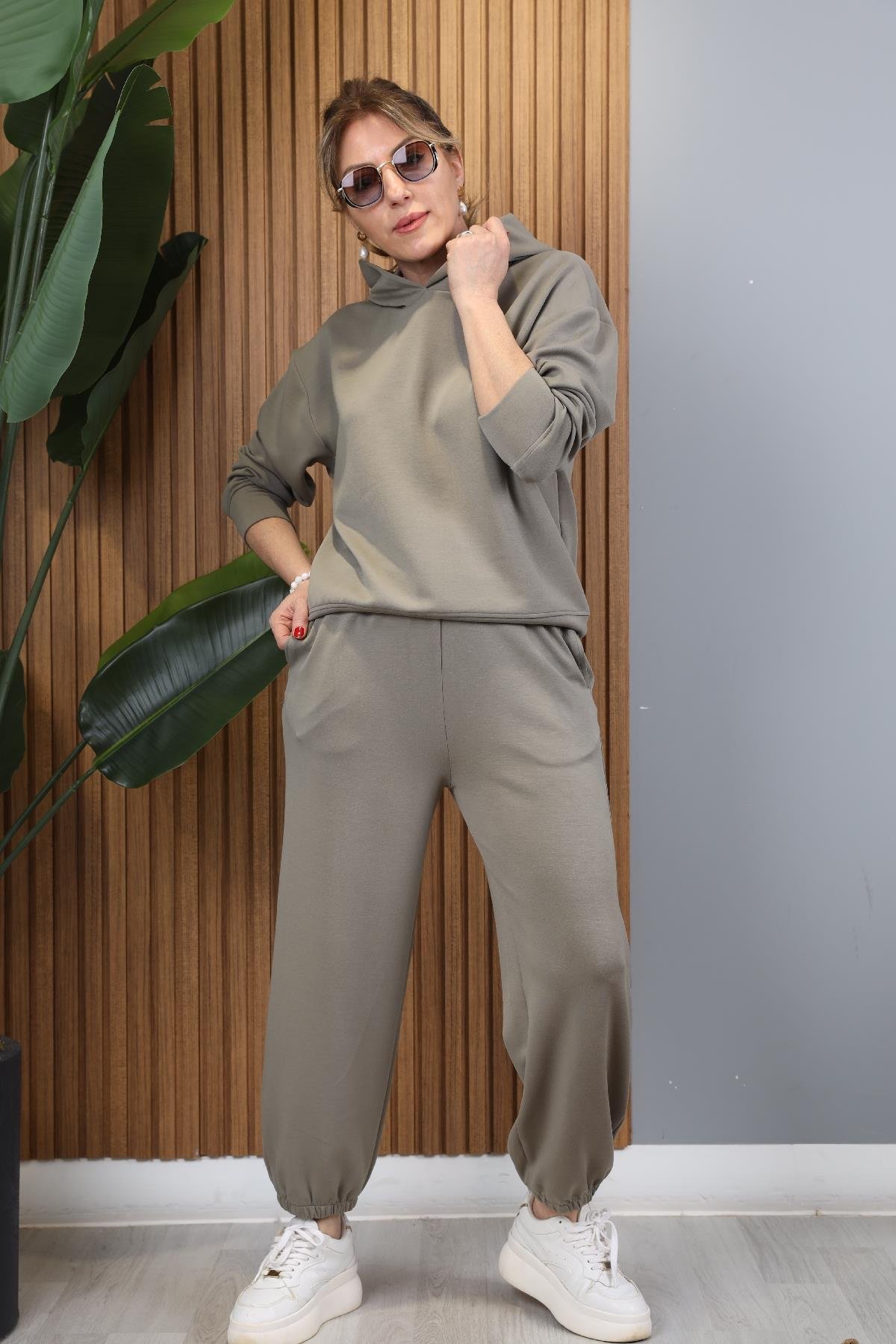 Haki Sweat Pantolon Eşorfman Takım