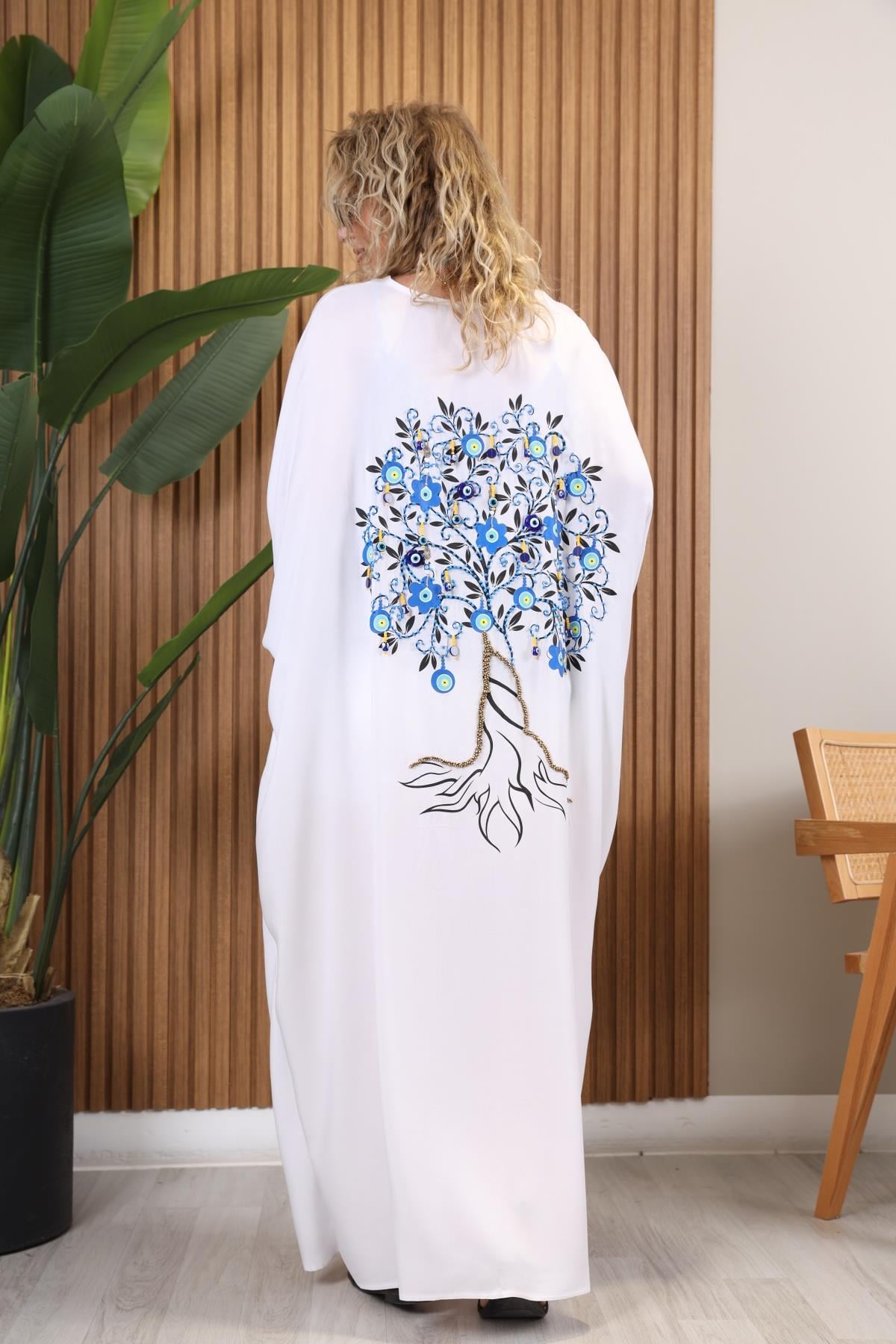 Hayat Ağacı Desen Kimono