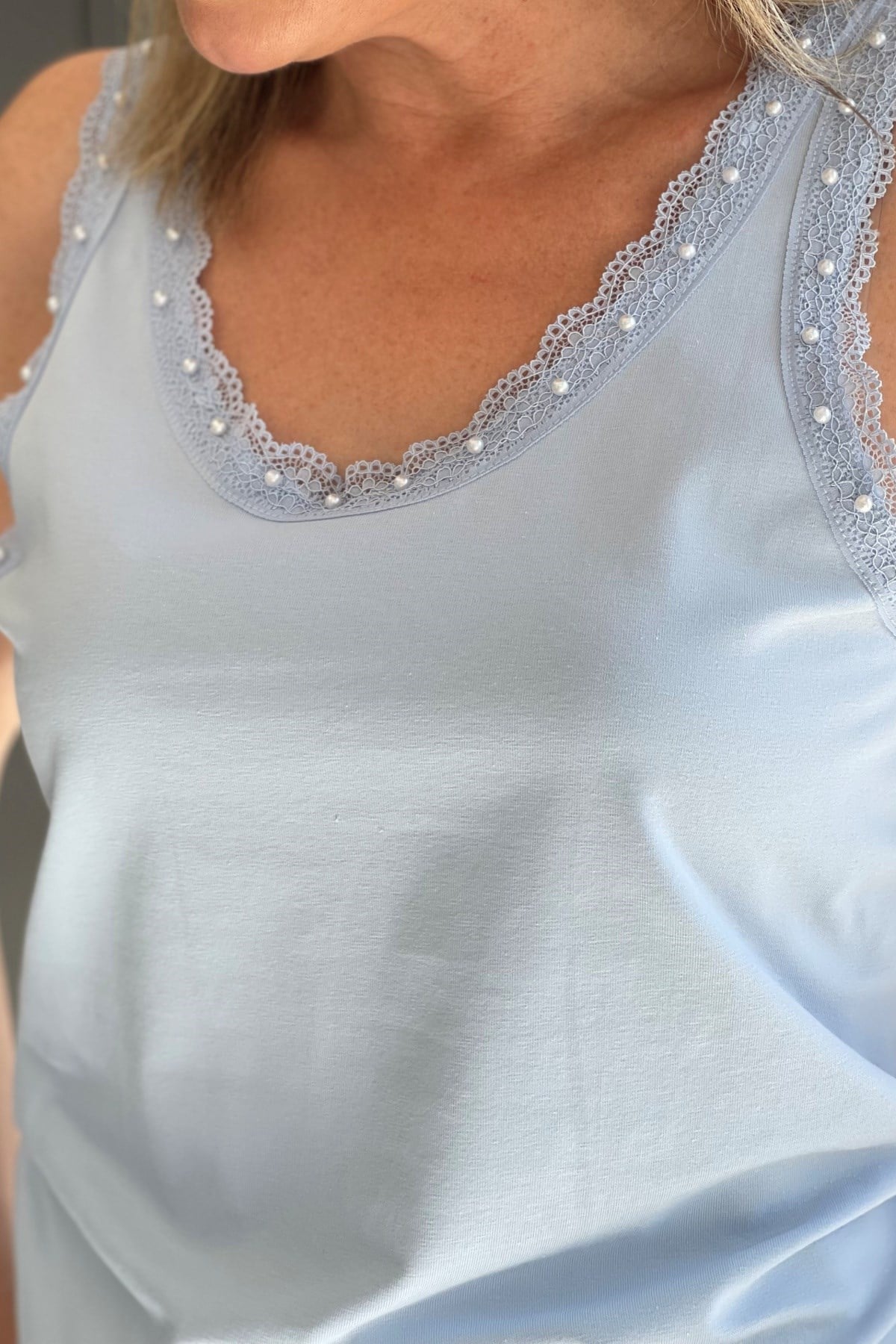 İnci Detay Bebe Mavi Bluz