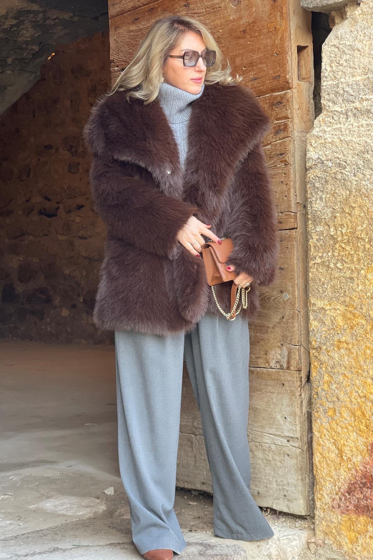 İthal Kahve Renk Kürk