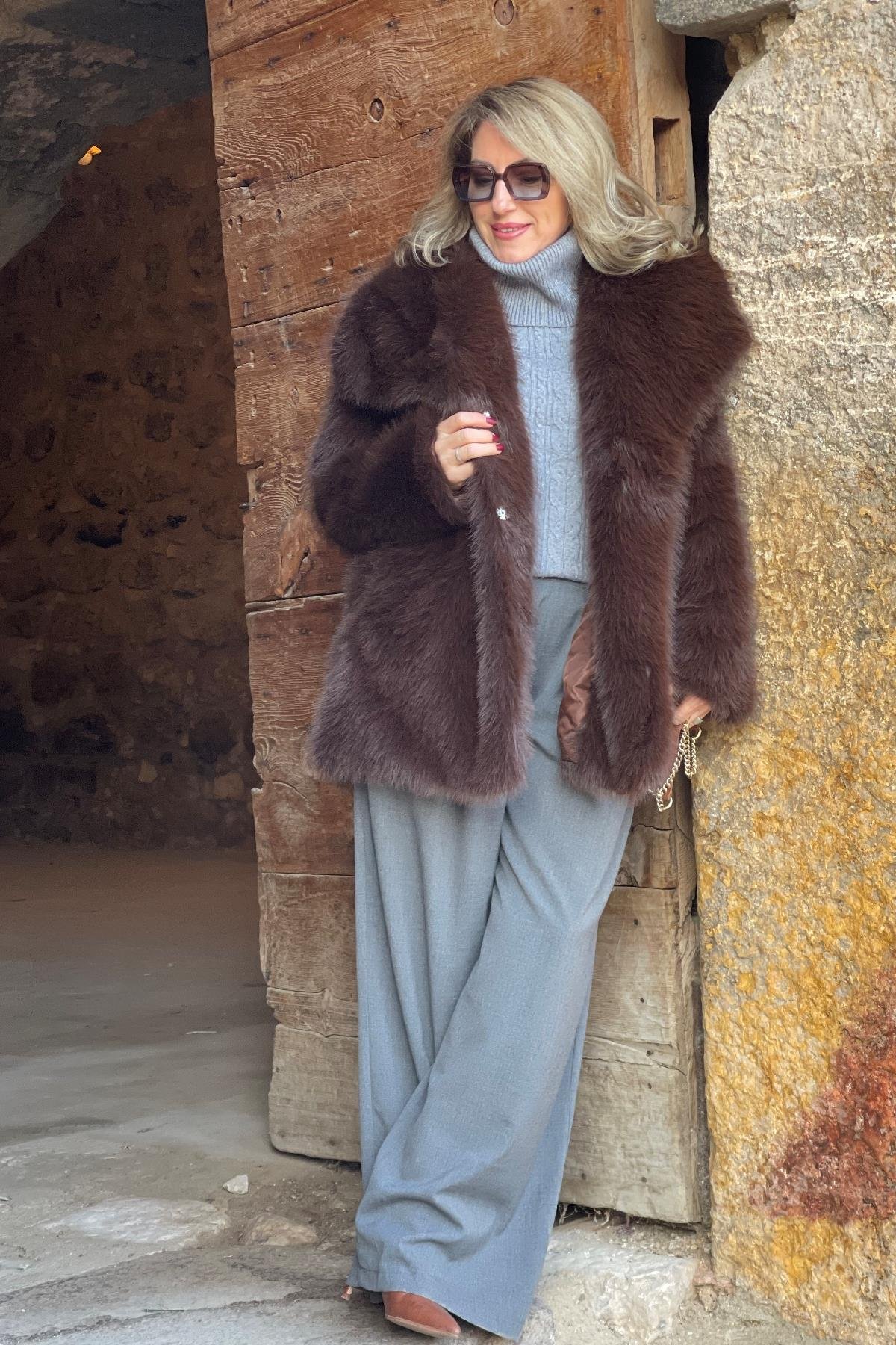 İthal Kahve Renk Kürk