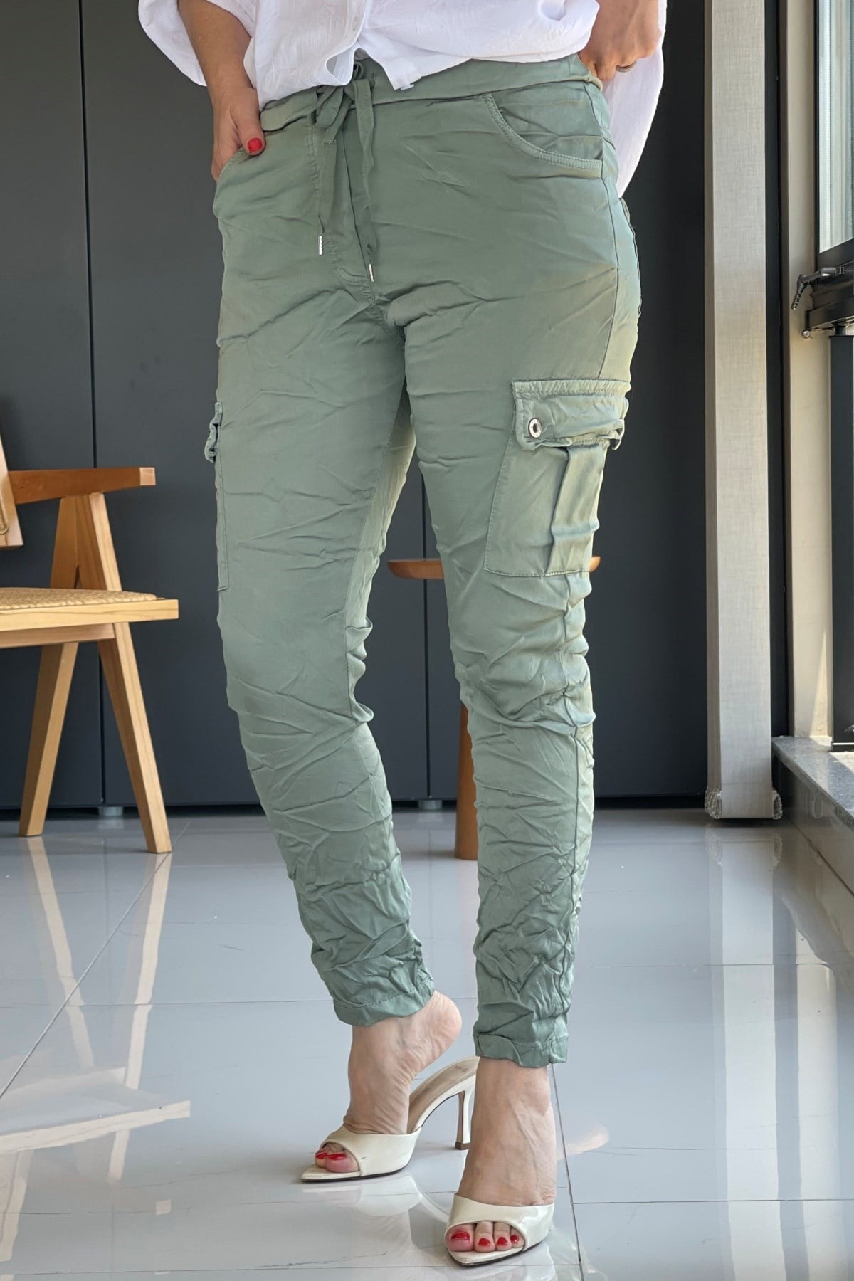 İthal Kargo Cep Model Haki Pantolon