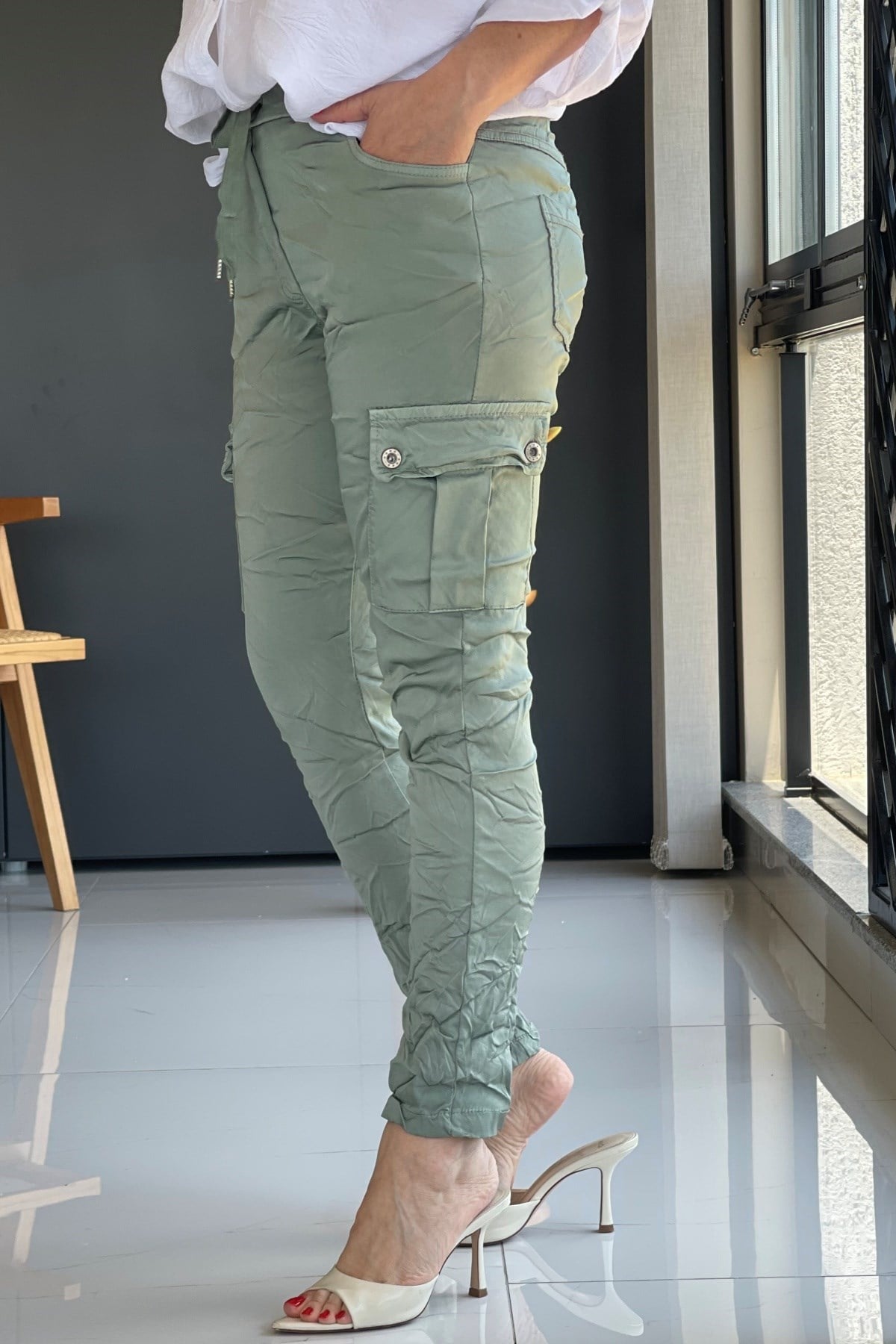 İthal Kargo Cep Model Haki Pantolon