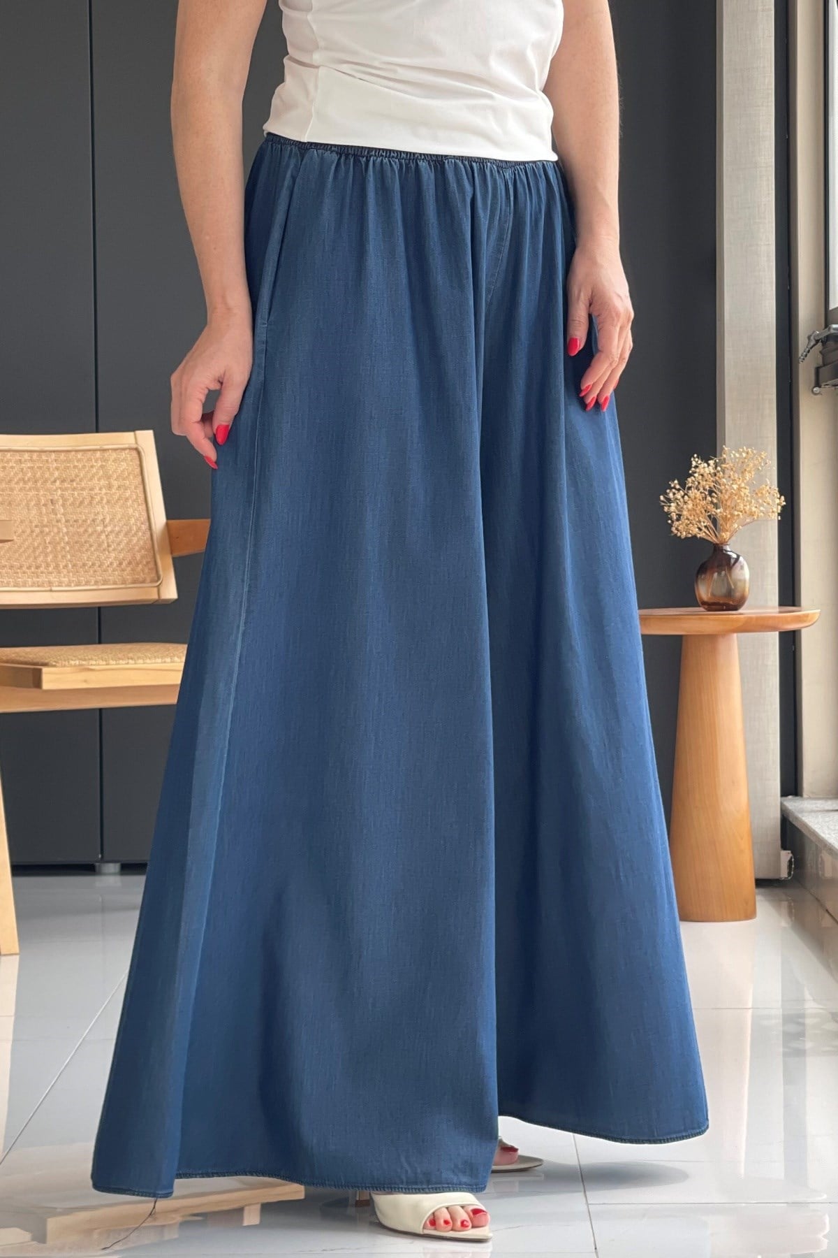 İthal Lacivert Pantolon Etek