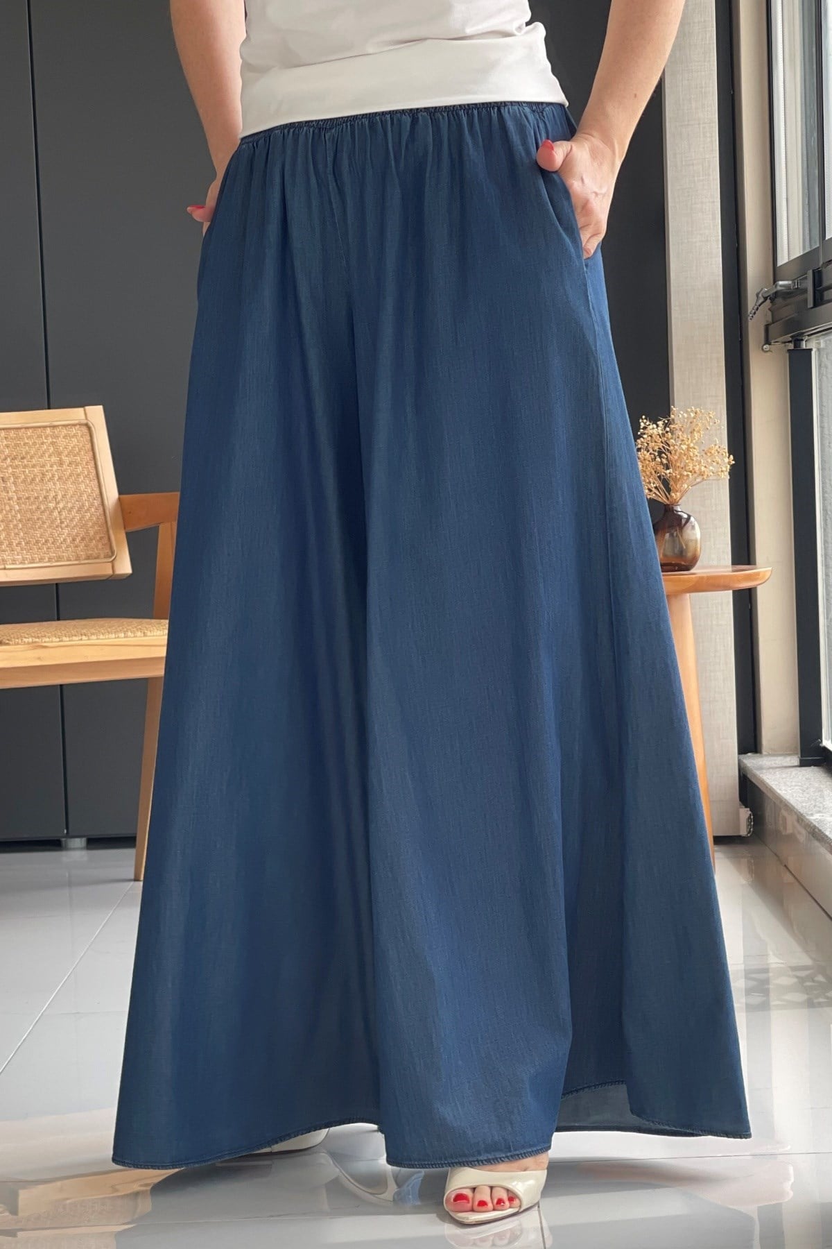 İthal Lacivert Pantolon Etek