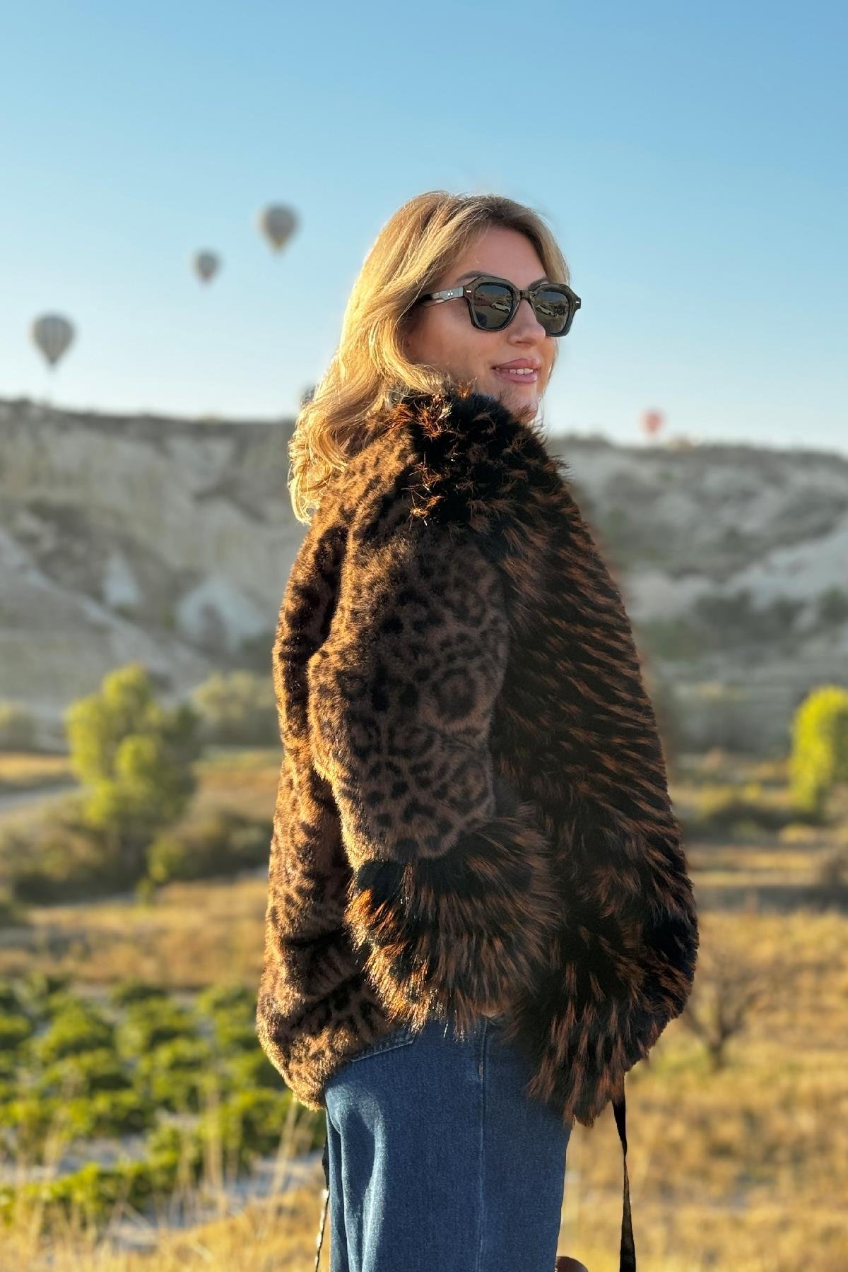 İthal Leo Desen Kısa Kürk