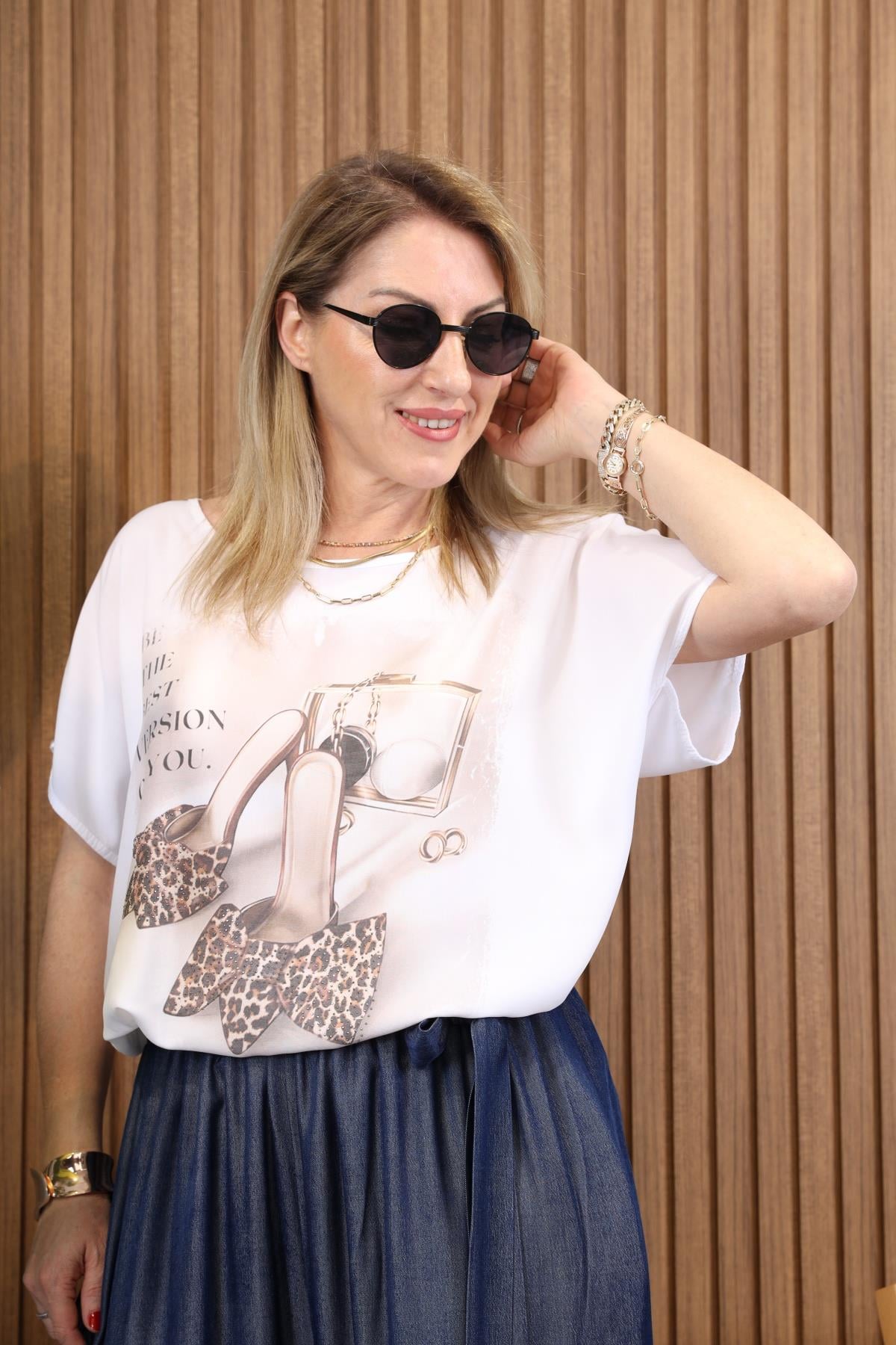 İthal Viskon Leo Ayakkabı Model Bluz