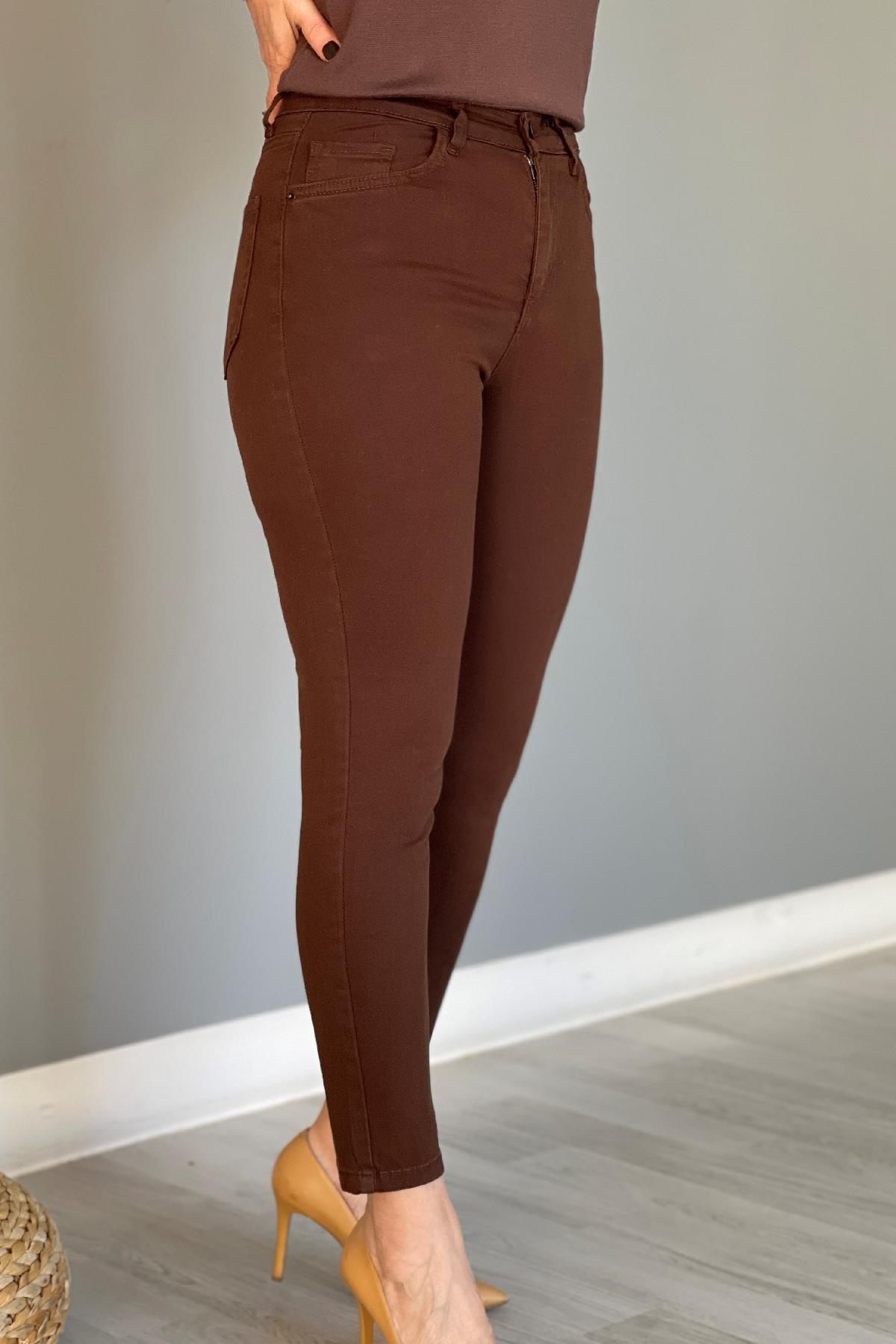 Kahve Skinny Jean