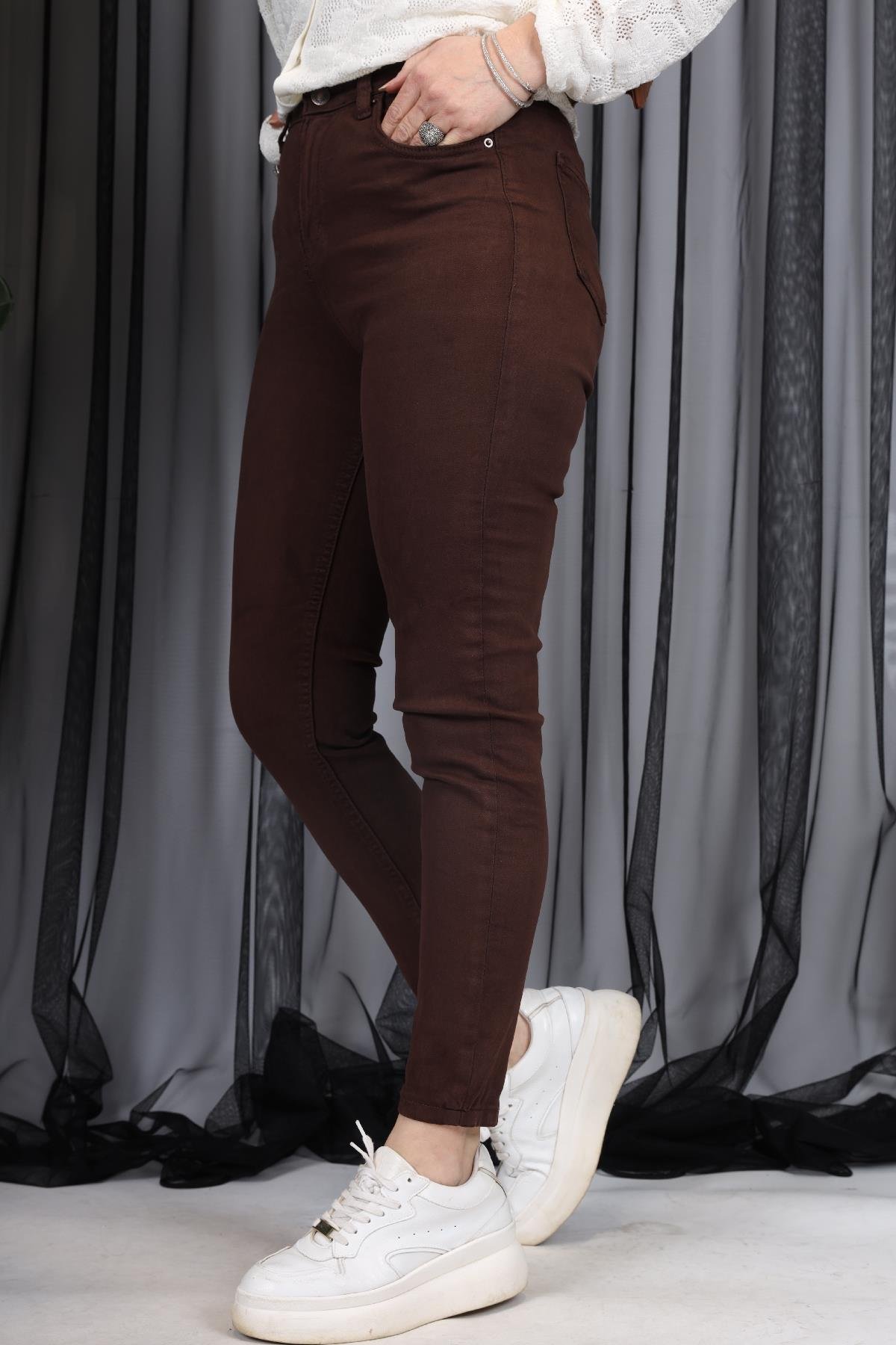 Kahve Skinny Jean