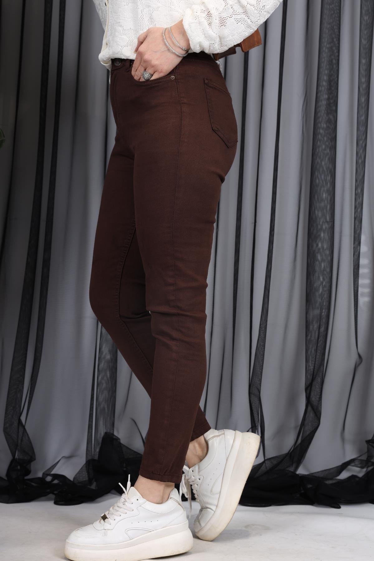 Kahve Skinny Jean
