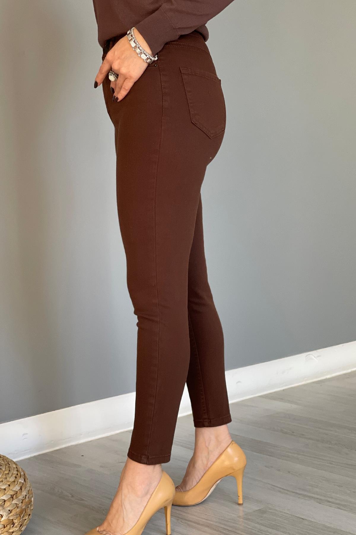 Kahve Skinny Jean