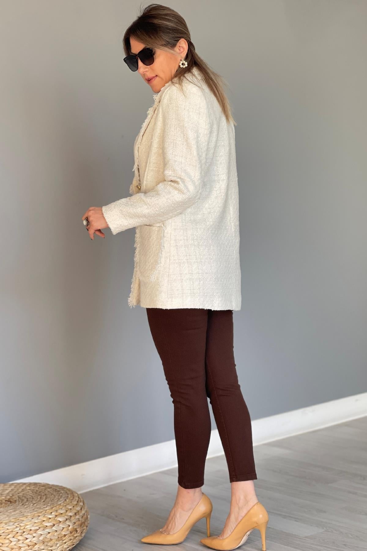 Kahve Skinny Jean