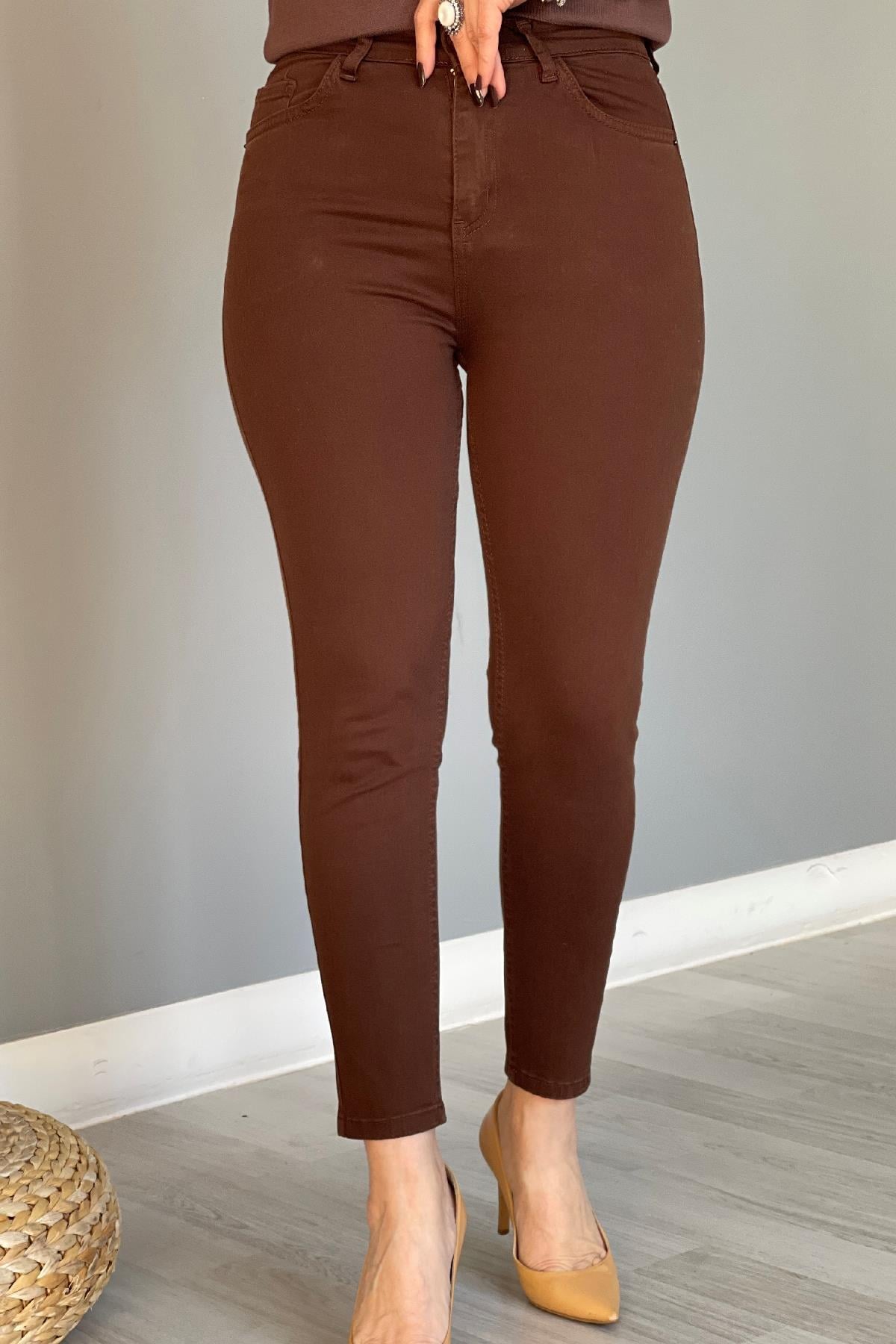 Kahve Skinny Jean