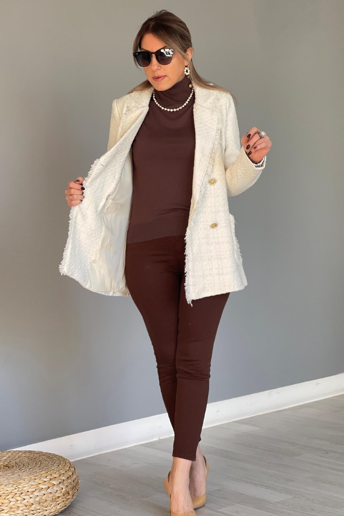 Kahve Skinny Jean