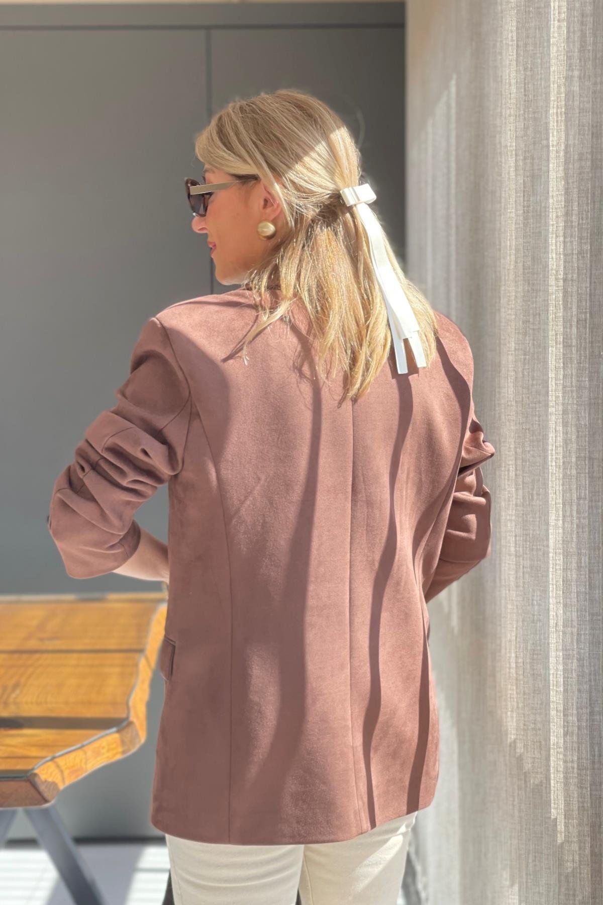 Kahve Süet Blazer