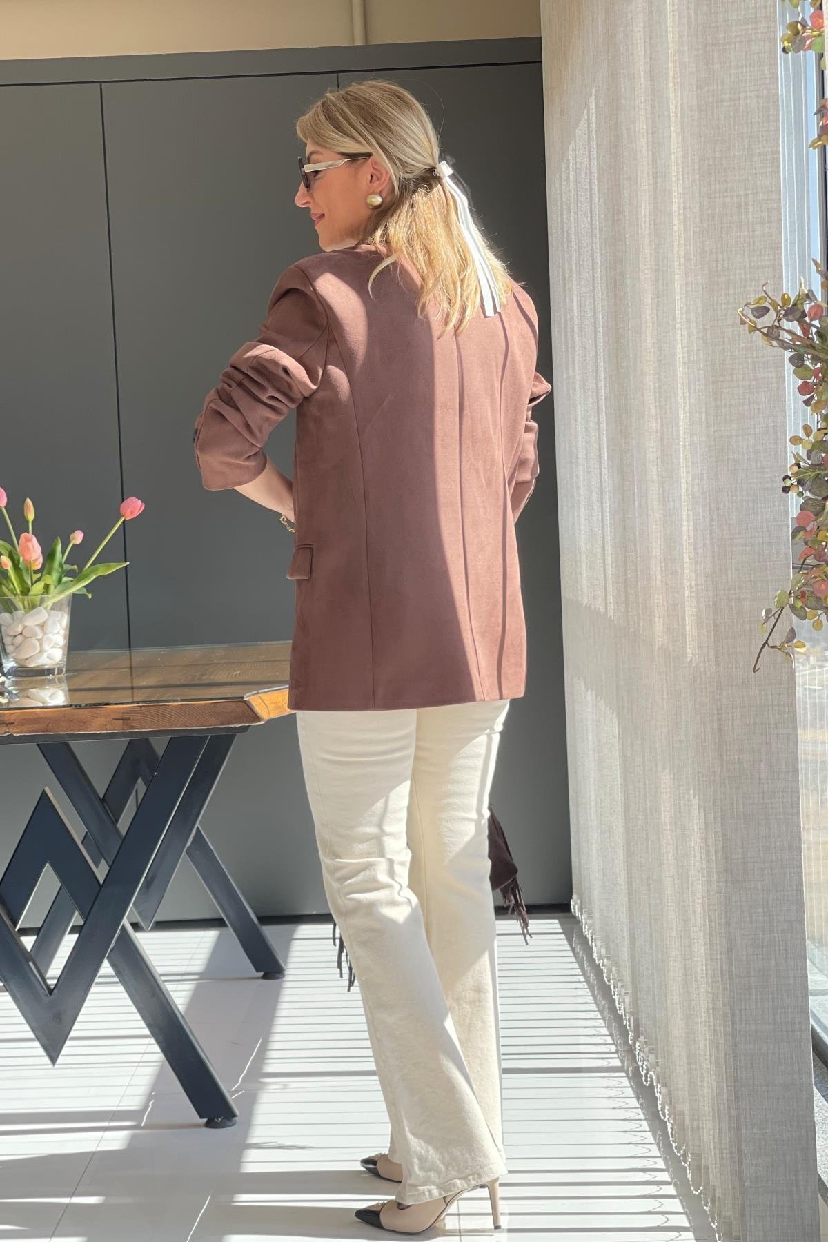Kahve Süet Blazer