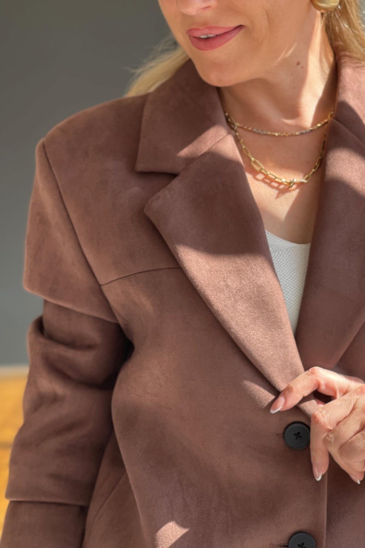 Kahve Süet Blazer