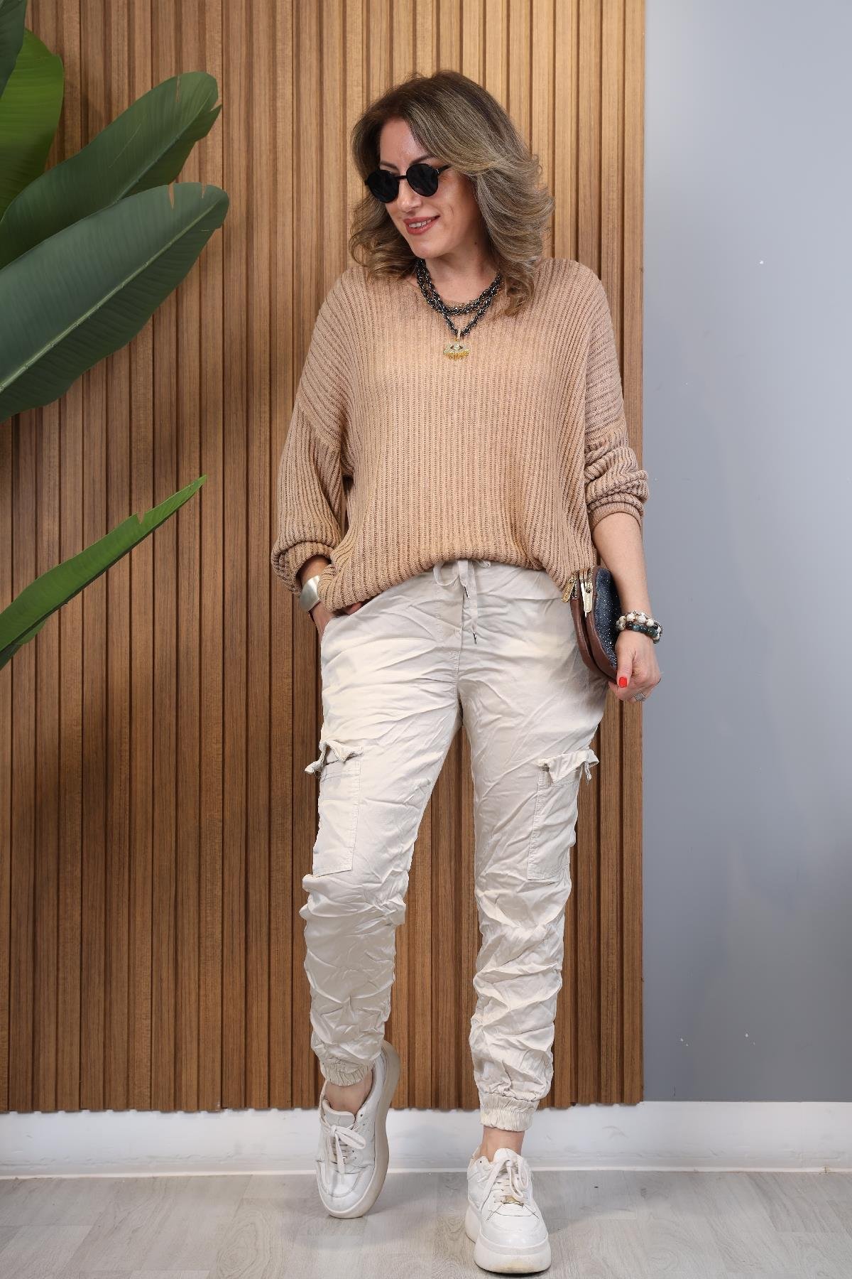 Kargo Model İthal Bej Pantolon