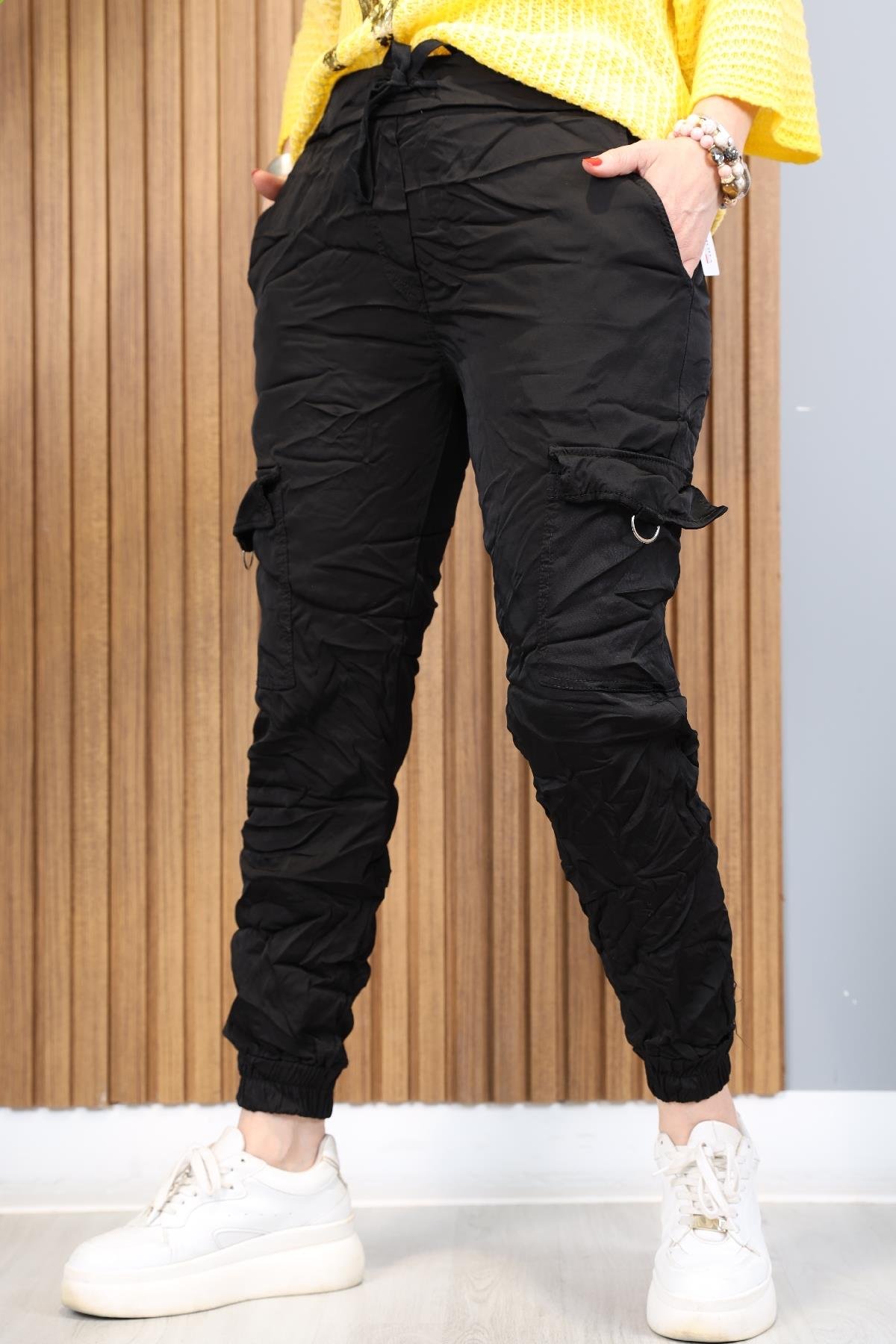 Kargo Model İthal Siyah Pantolon