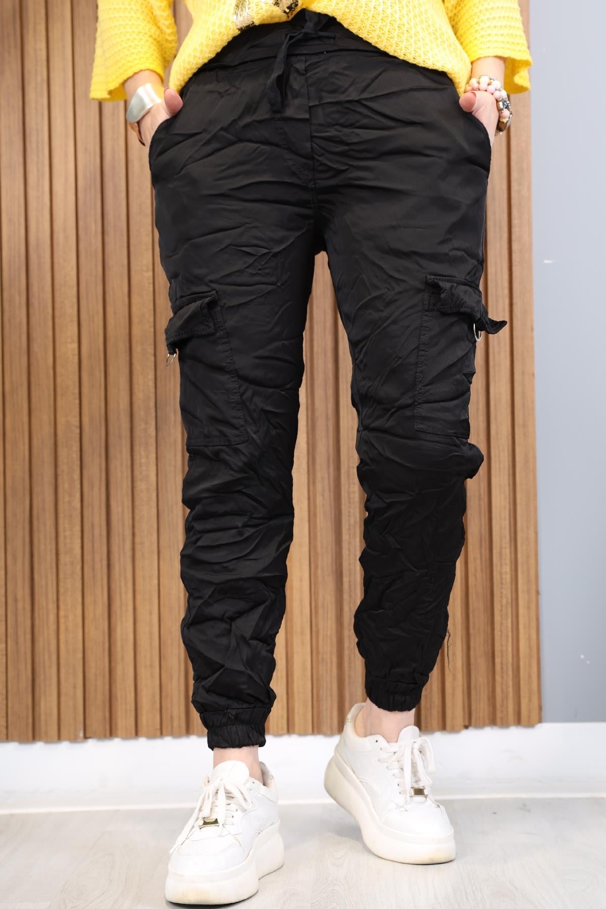 Kargo Model İthal Siyah Pantolon